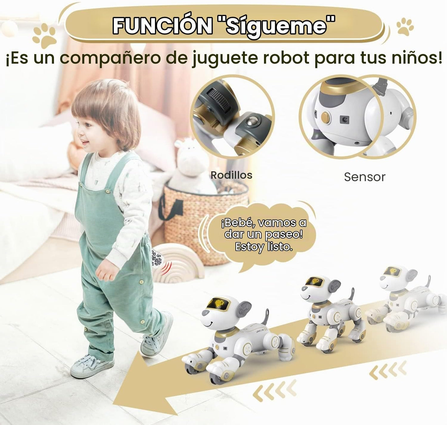FUUY Perro Robot para Niños Perro Robot de Control Remoto Juguete d...