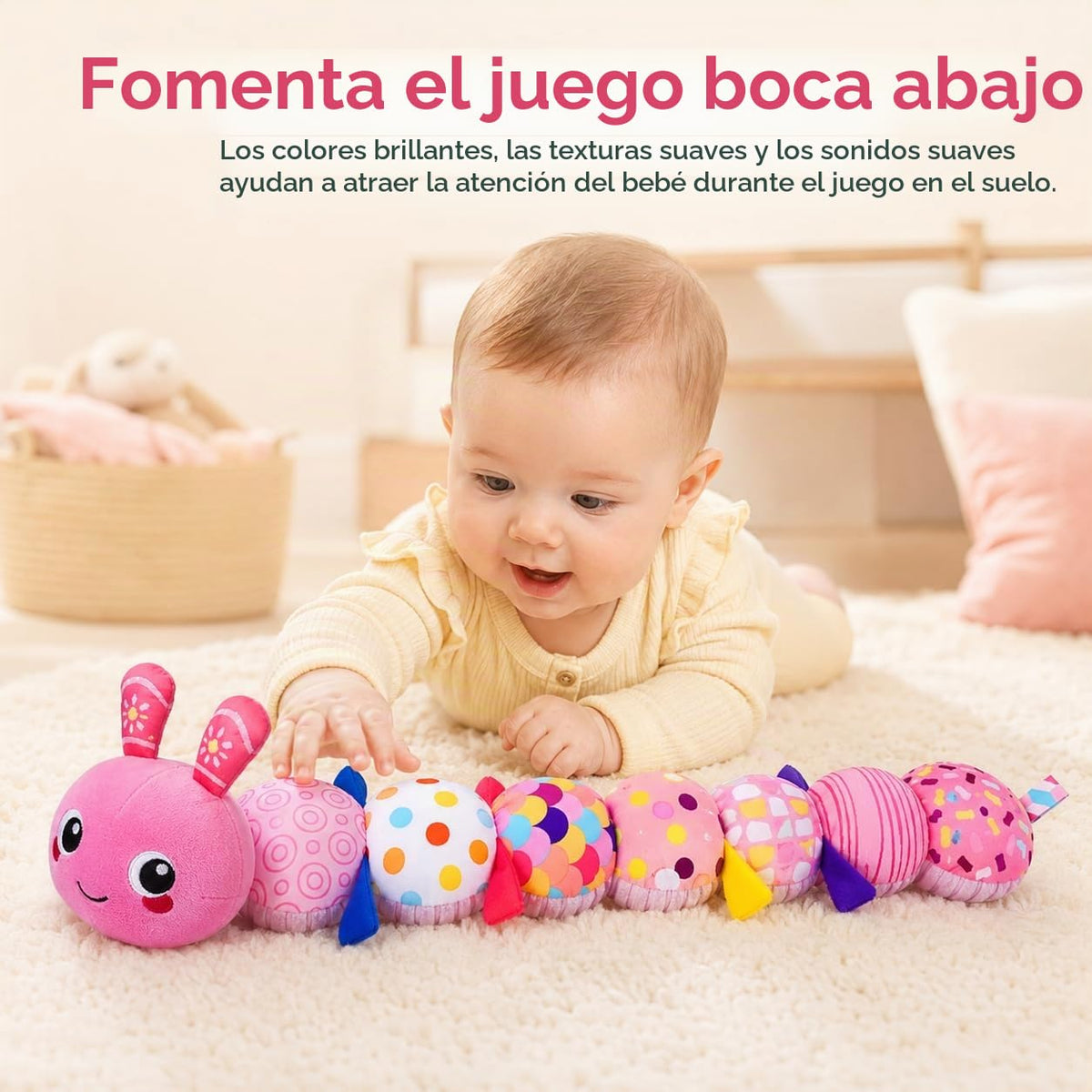 Juguetes sensoriales de oruga para bebés de 0 a 6 a 12 meses | Jugu...