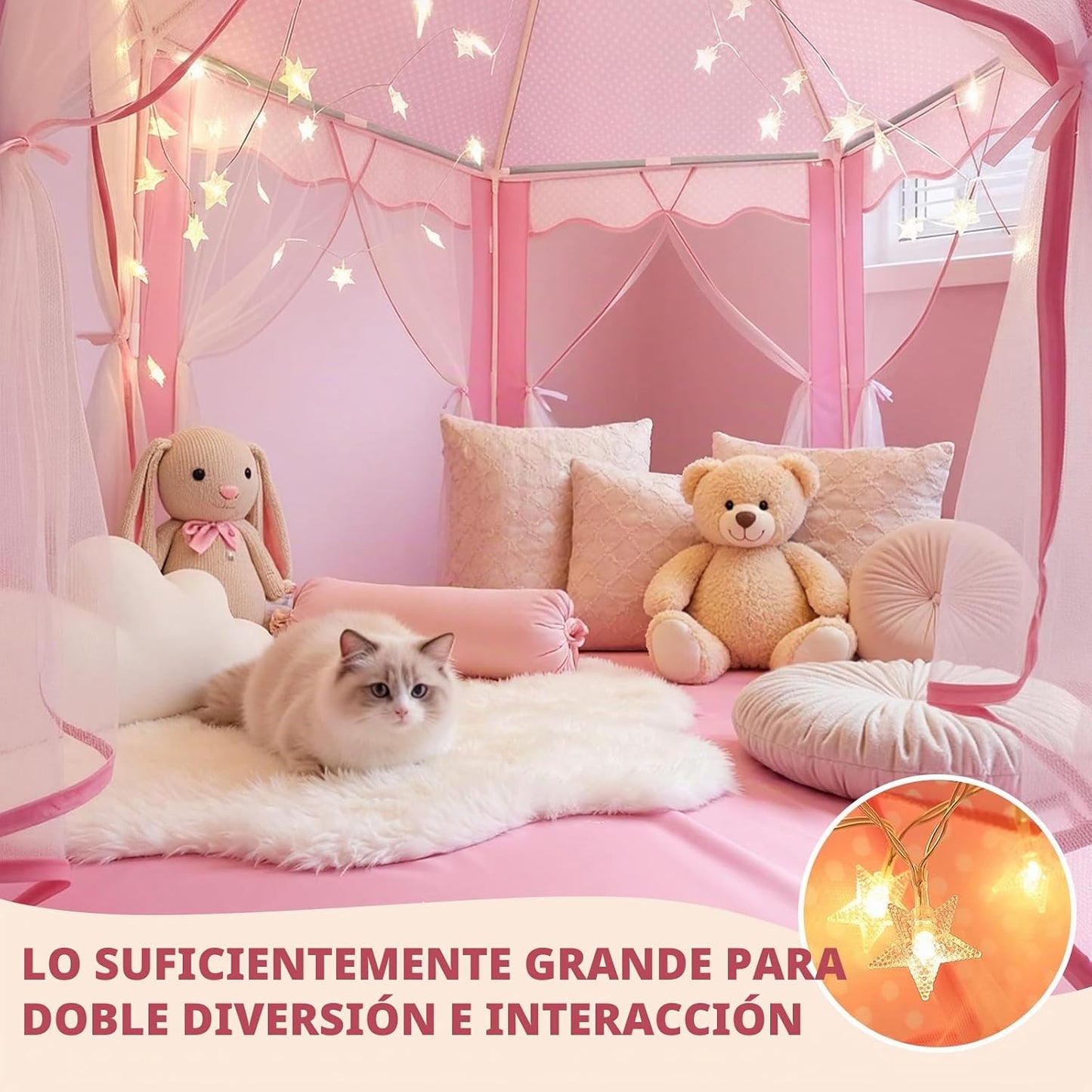 Sumbababy - Tienda de campaña tipo castillo de princesa para niñas,...