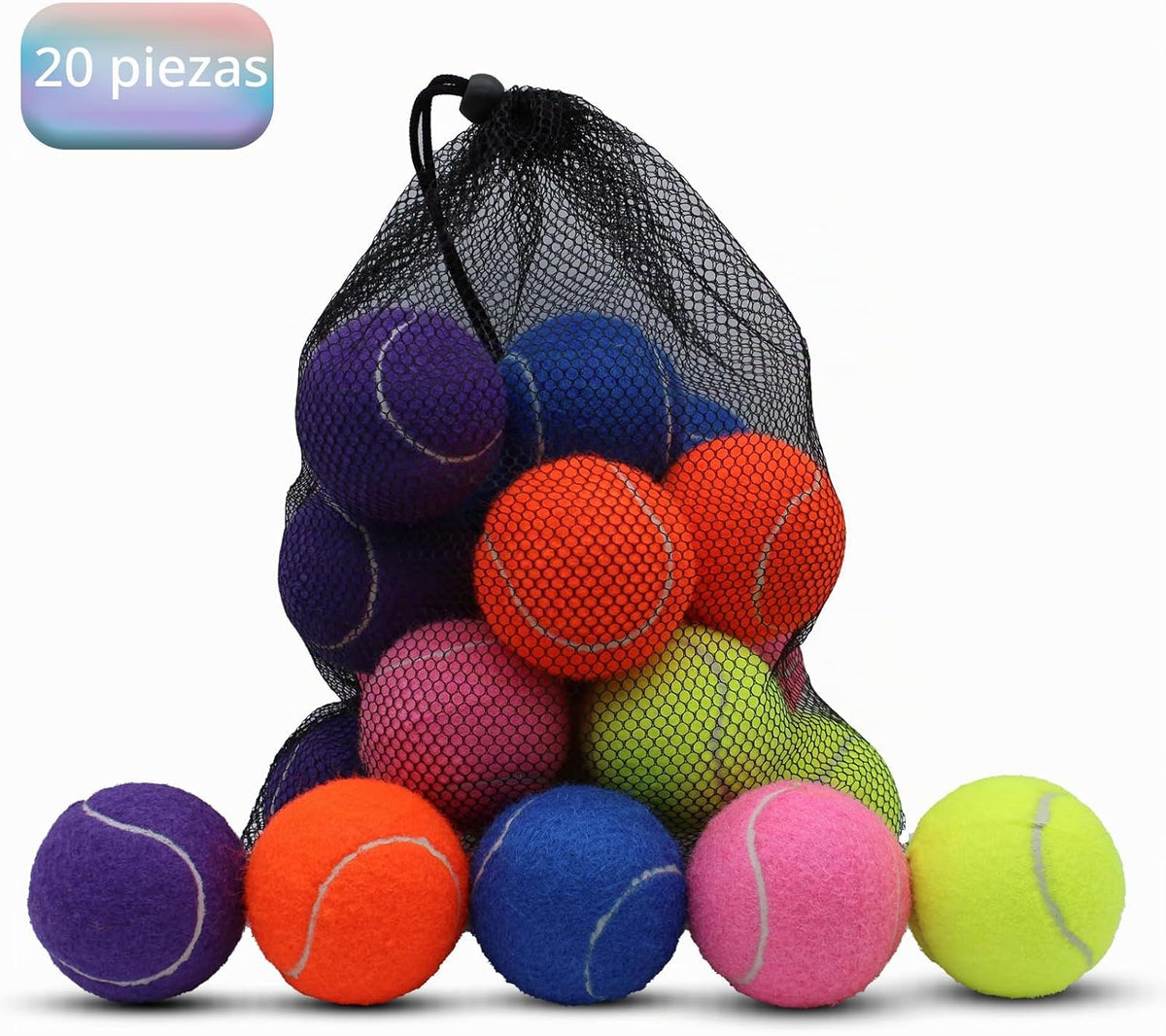 Pelota de tenis SHYUJAJIE, paquete de 20 pelotas de práctica a gran...