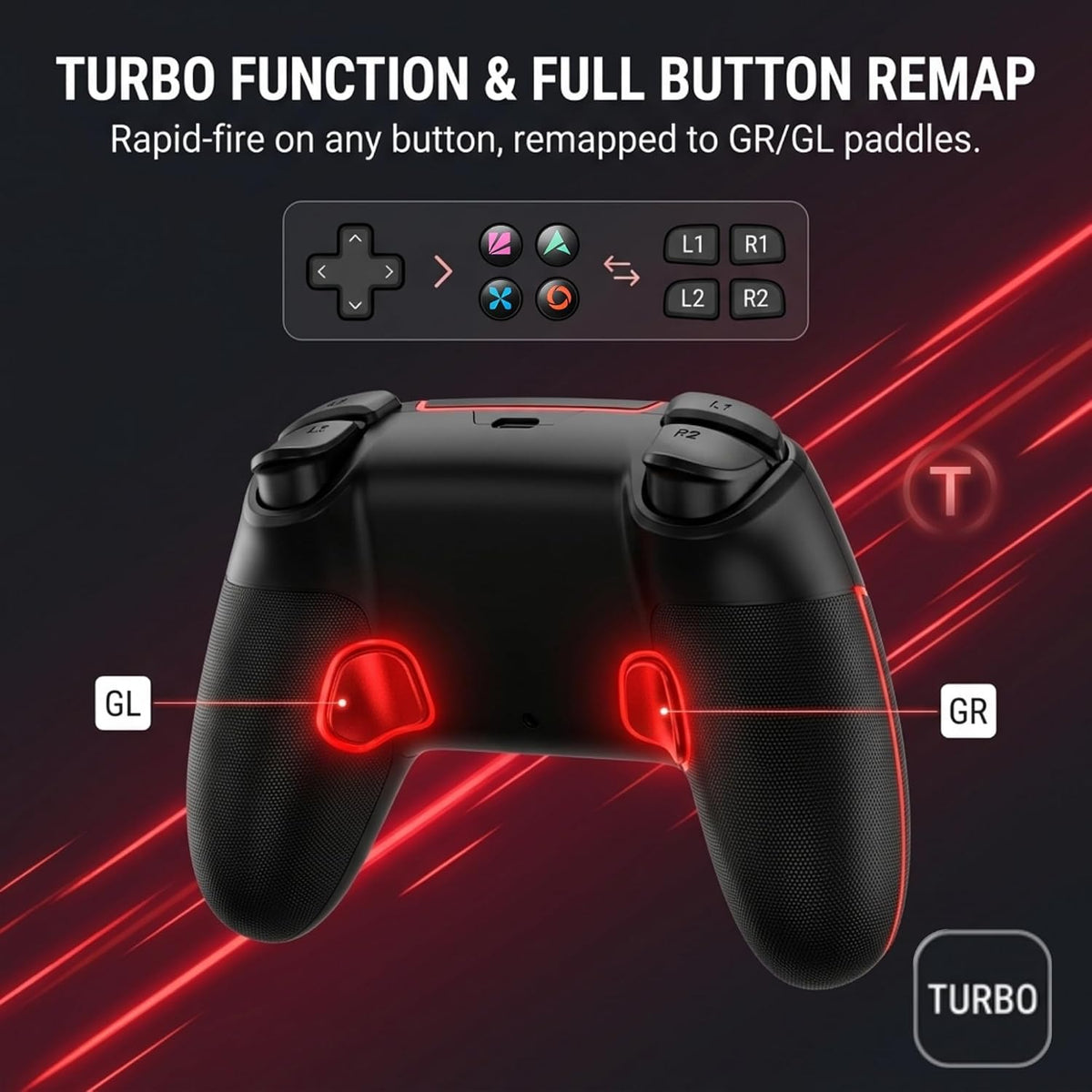 ZORVATEK Mando inalámbrico para juegos compatible con PS5, PC, Xbox...