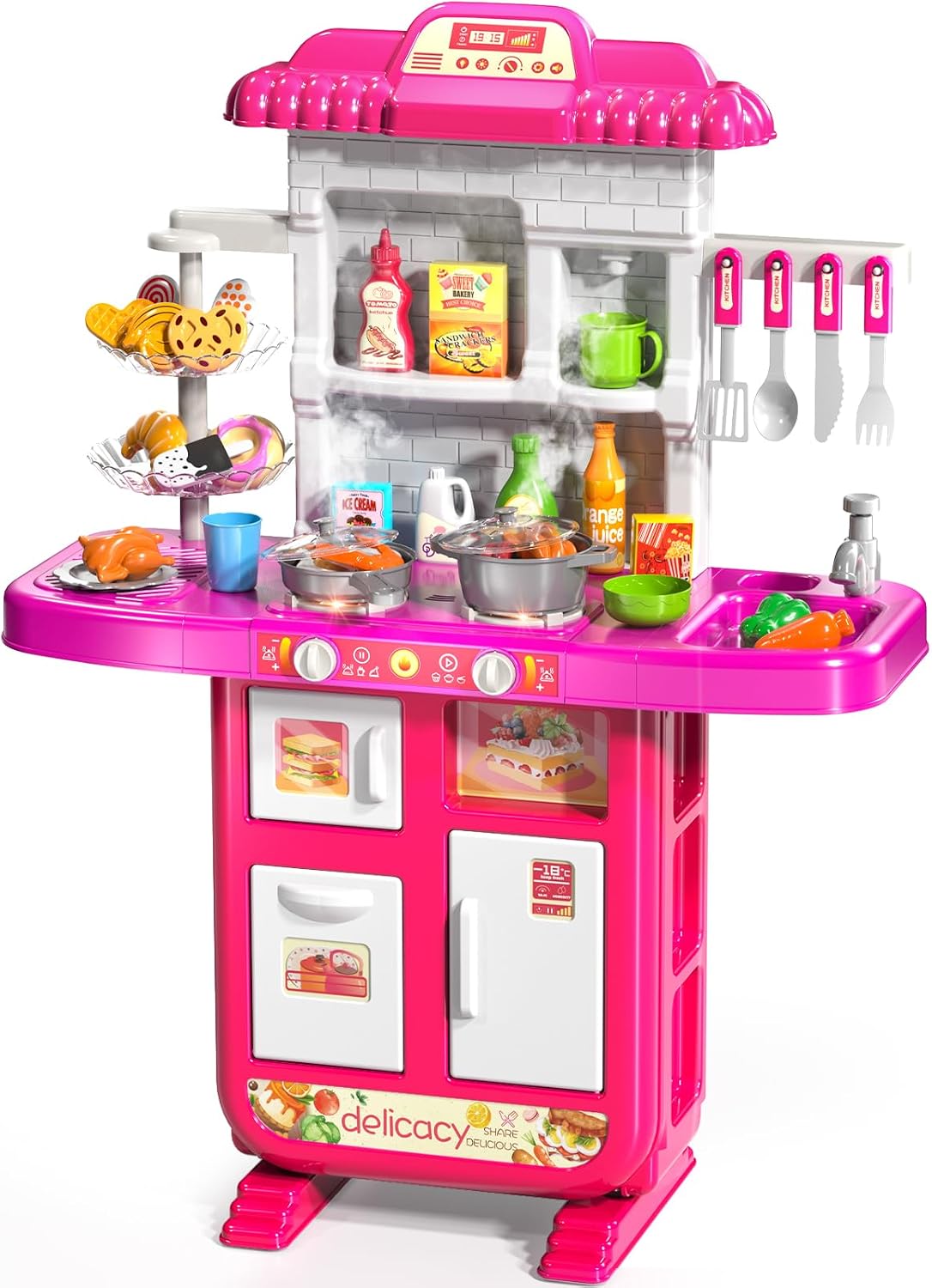 MSKOLER Juego de cocina para niños de 3-6 4-8 años, cocina de juego...