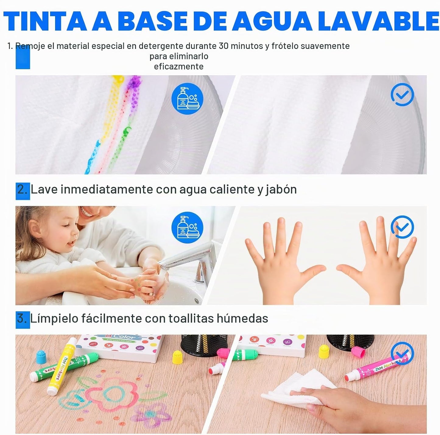 FUMILE 40 marcadores de puntos para niños pequeños de 1 a 3 años, 8...