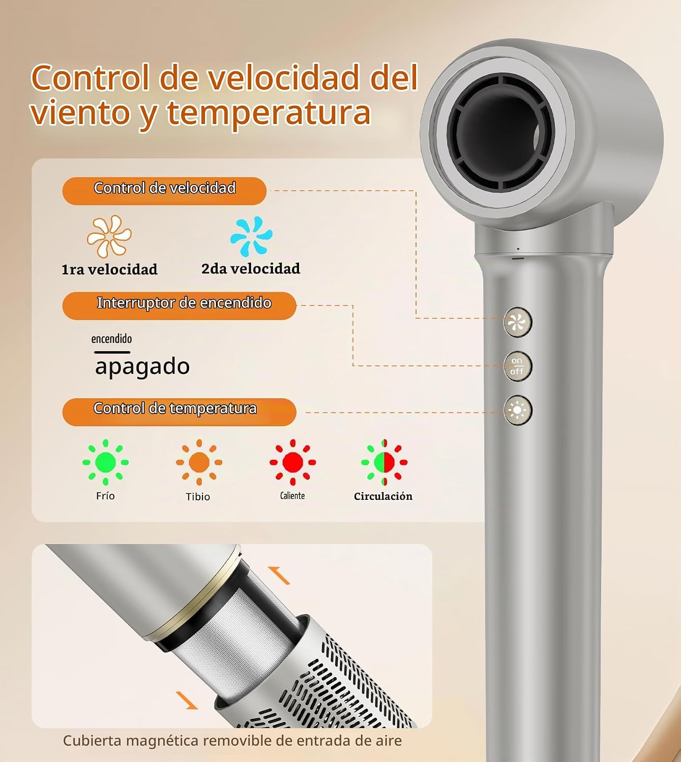 Kits de cepillos para secador de pelo 9 en 1, secador de pelo rizad...