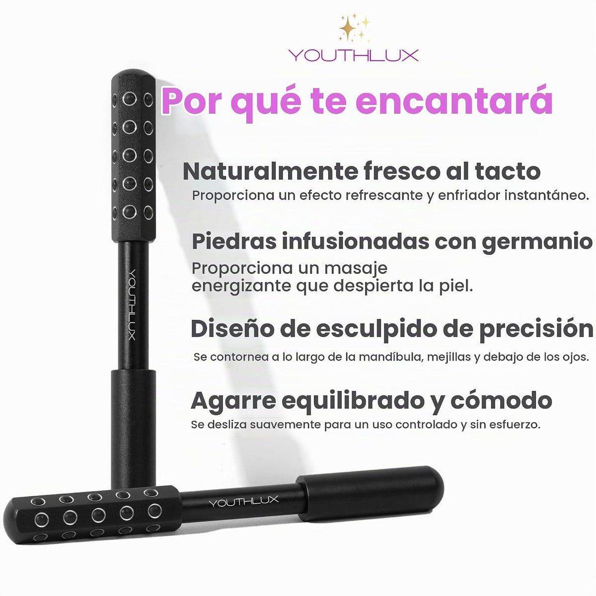 YOUTHLUX Radiance Roller \u2013 Herramienta de masaje facial de pie...