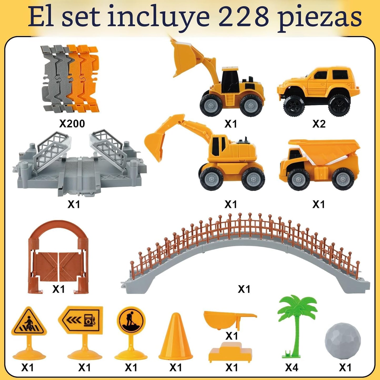 TGJH Juego de Pista de Carreras de Construcción para Niños - Juguet...
