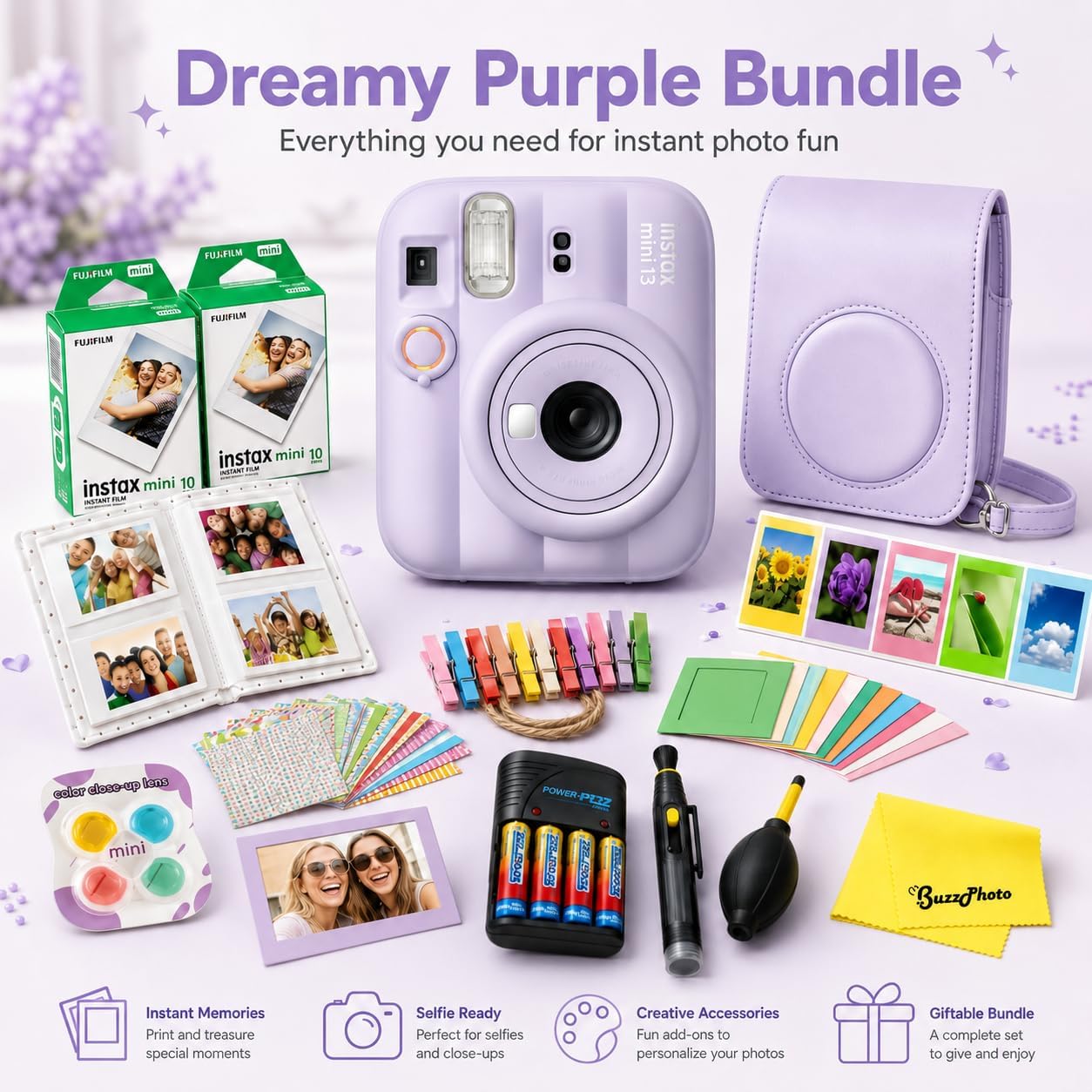 Paquete de cámara de película instantánea FUJIFILM instax Mini 13 (...