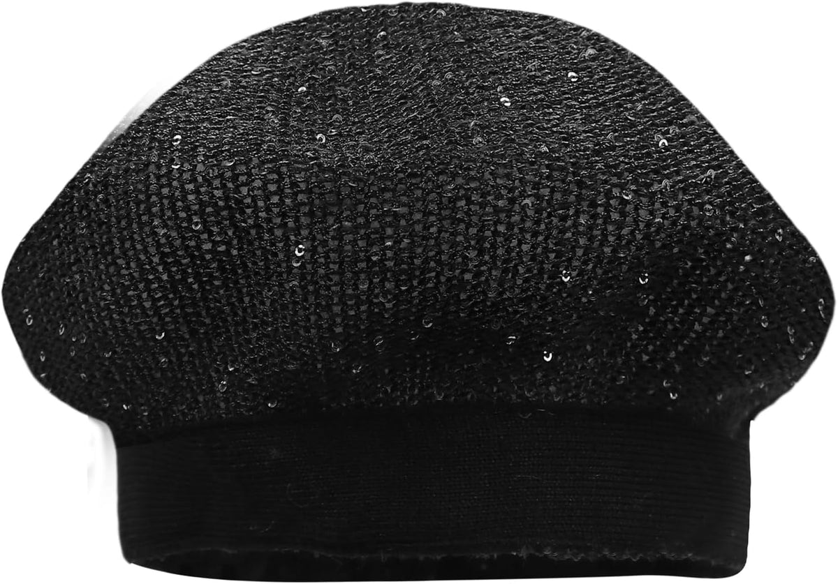 MOSSTYUS Boina ligera de encaje para mujer, diseño floral, transpir...