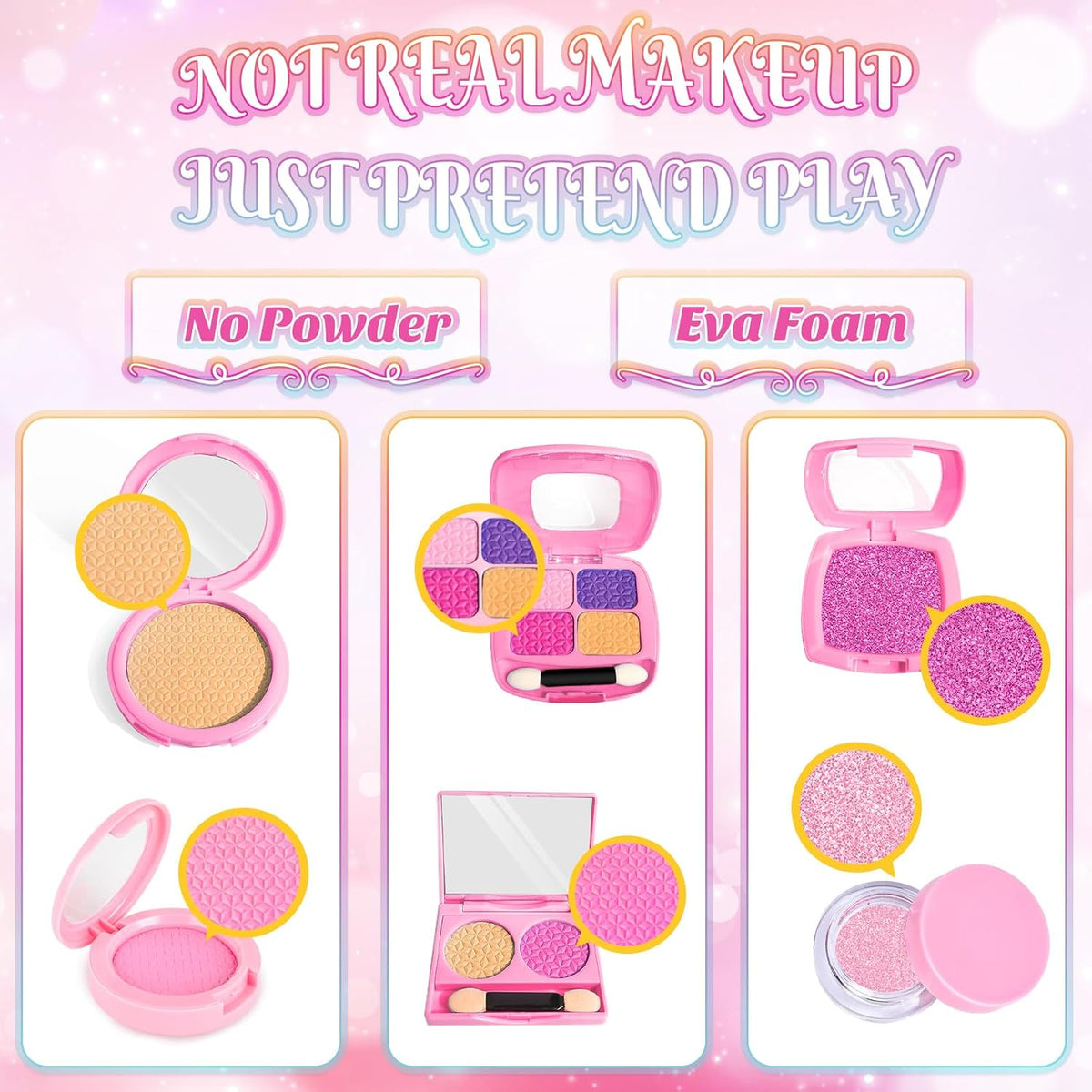 Maquillaje de simulación para niños pequeños, juego de maquillaje d...