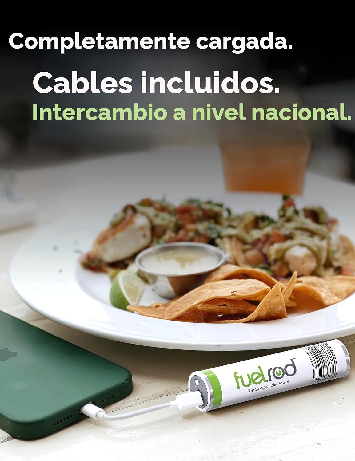 FuelRod Kit de cargador portátil USB-C, paquete de 2, incluye todos...
