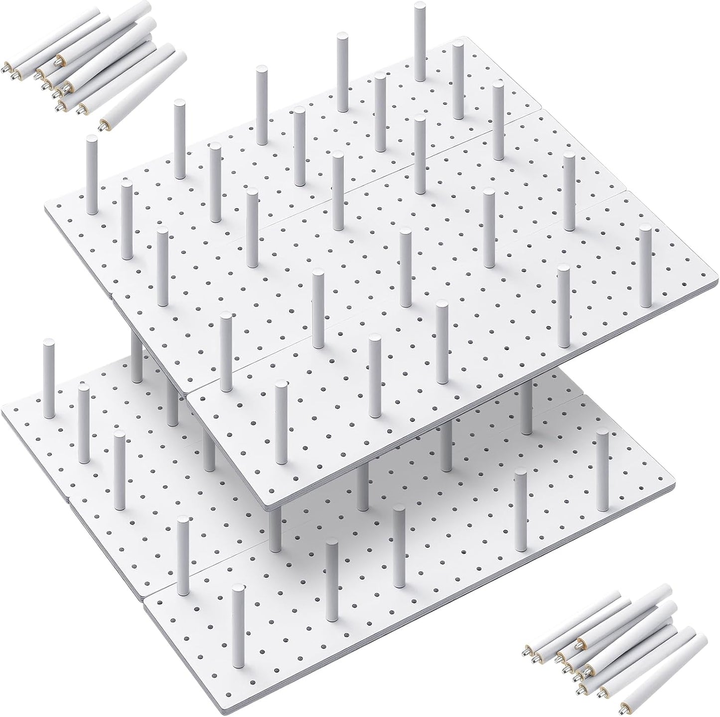 Kigley Organizador de cajones de madera de 6 piezas, blanco, 21 x 5...