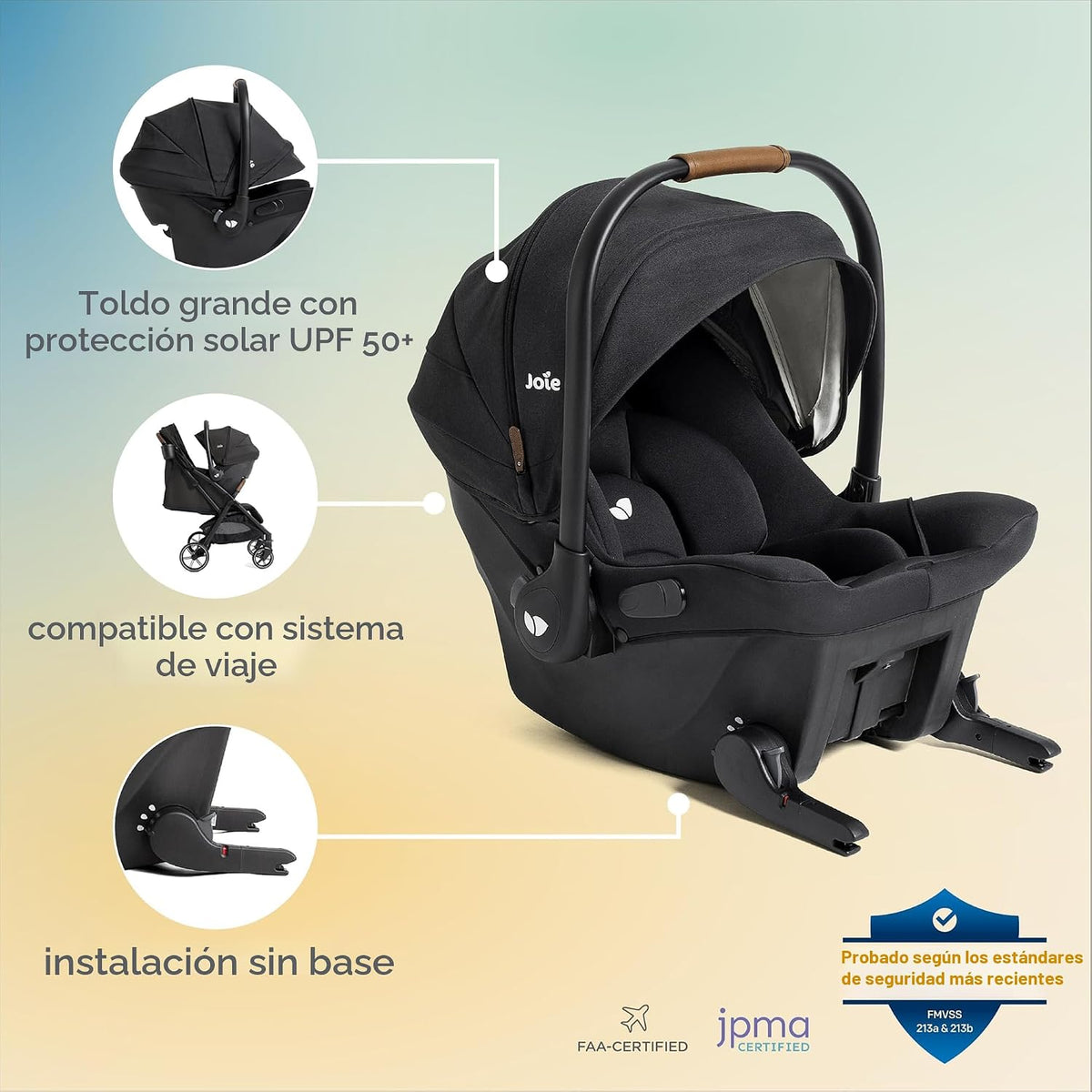 Joie Asiento de coche infantil Mint con base de pestillo \u2013 Asi...