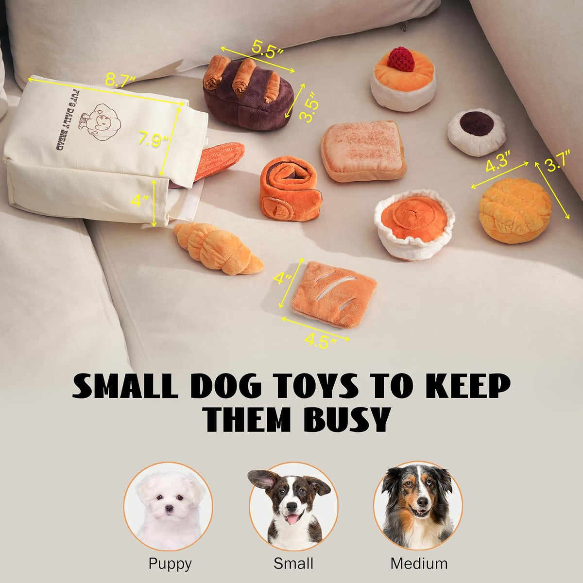 Nocciola 10 piezas de juguetes para perros con sonido - Juguetes pa...