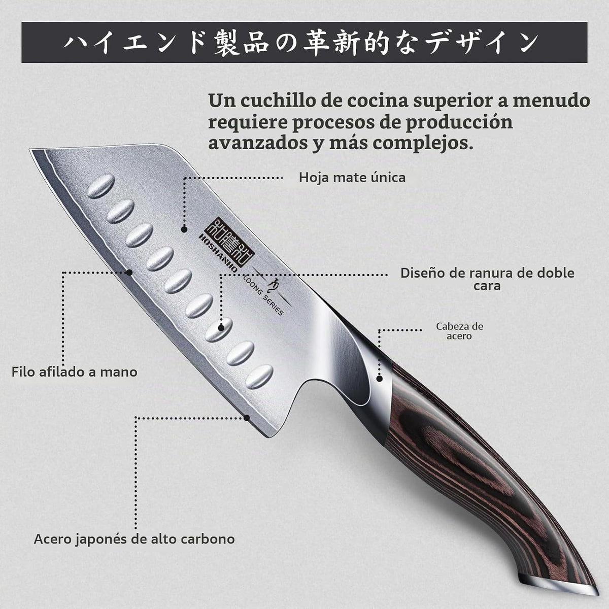 HOSHANHO Cuchillo de chef japonés de 5 pulgadas, cuchillo de cocina...