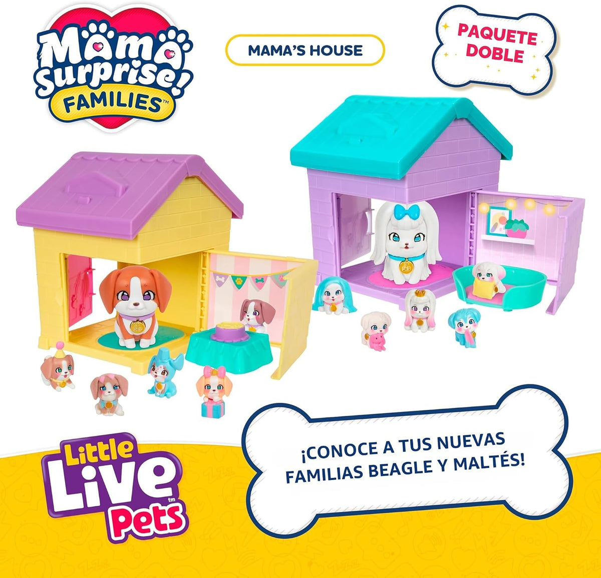 Little Live Pets Paquete de juego de casa para perros, colección Ma...