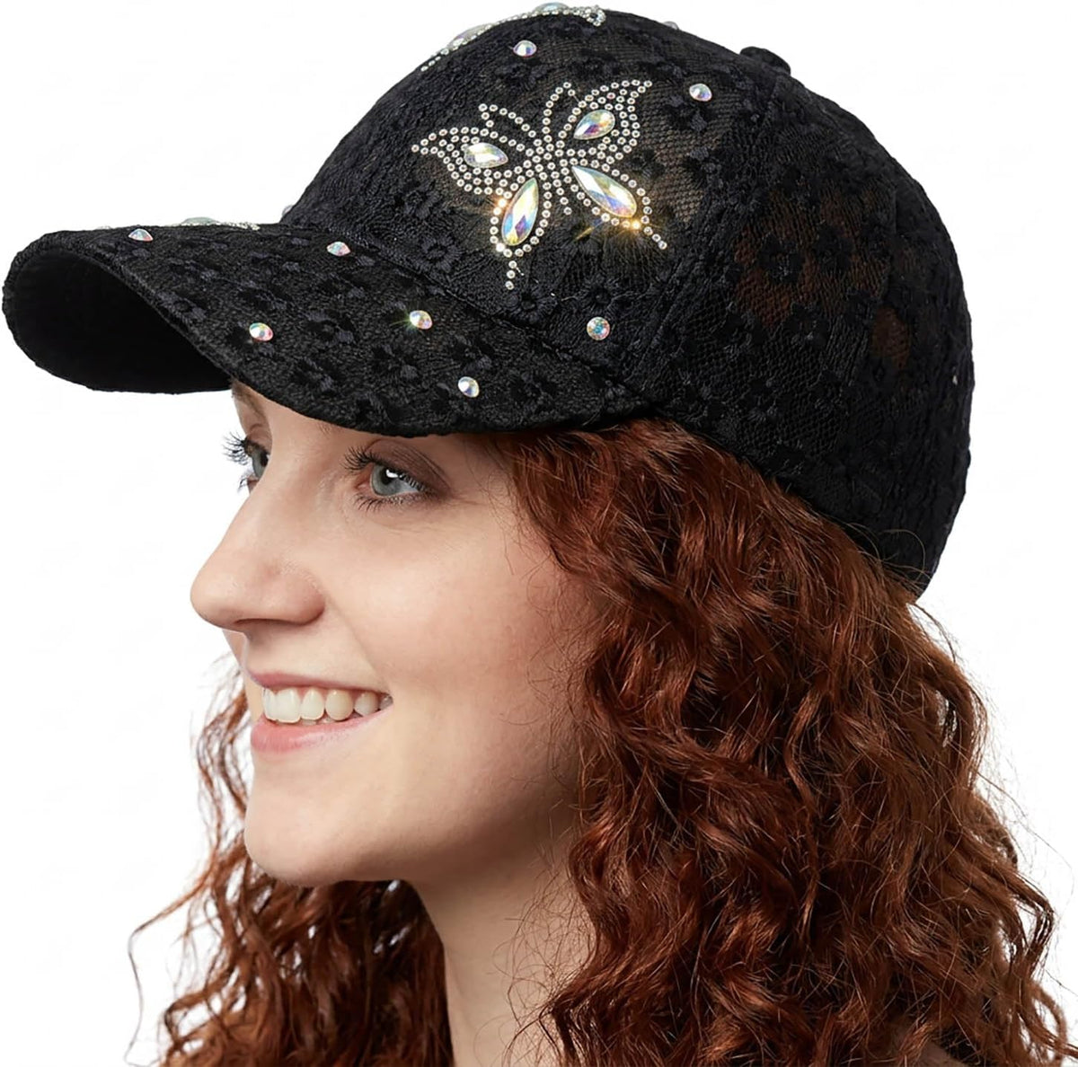 Bling Bling - Gorra de béisbol con diseño de mariposa para mujer, d...