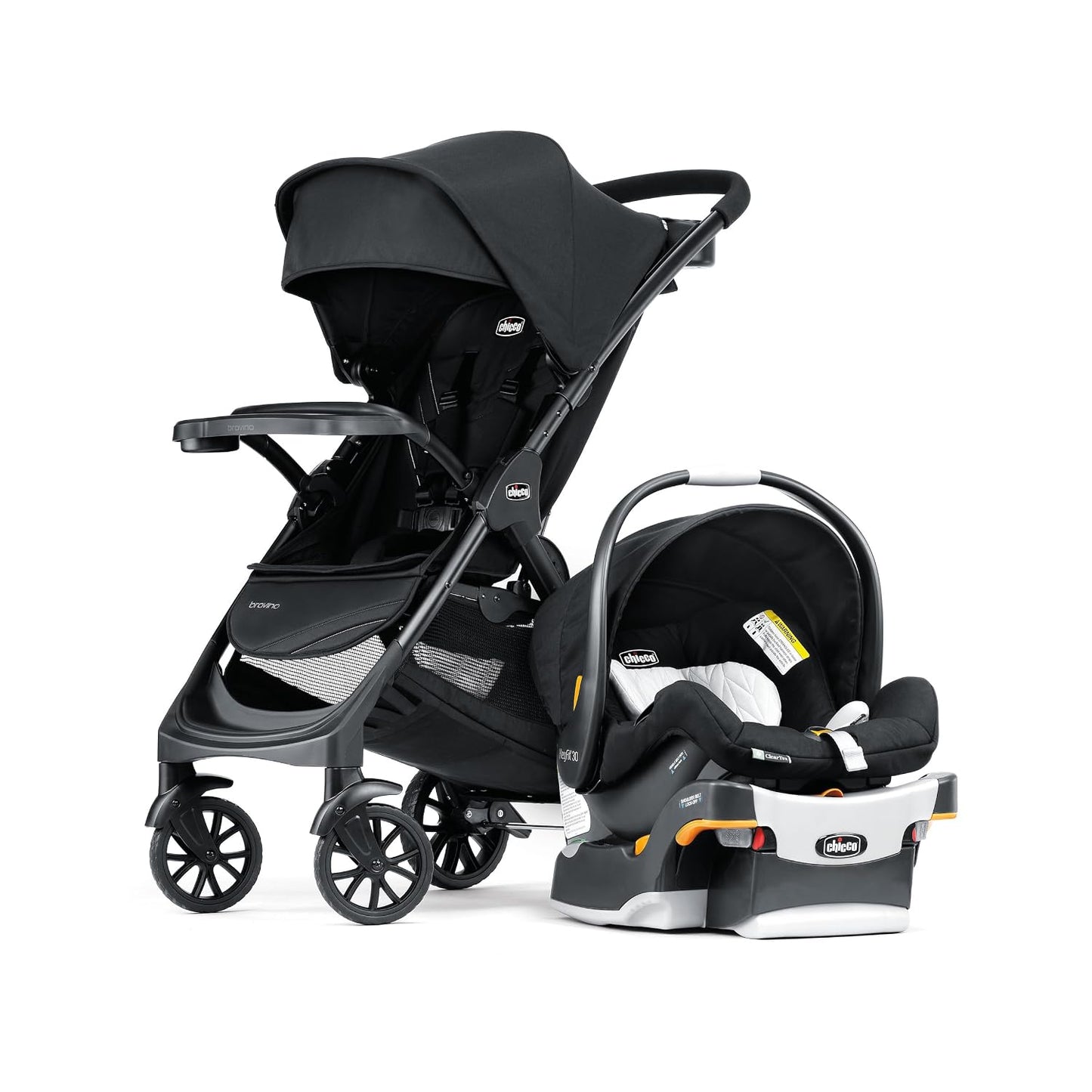 Chicco Sistema de viaje Bravino ClearTex con asiento y base para au...