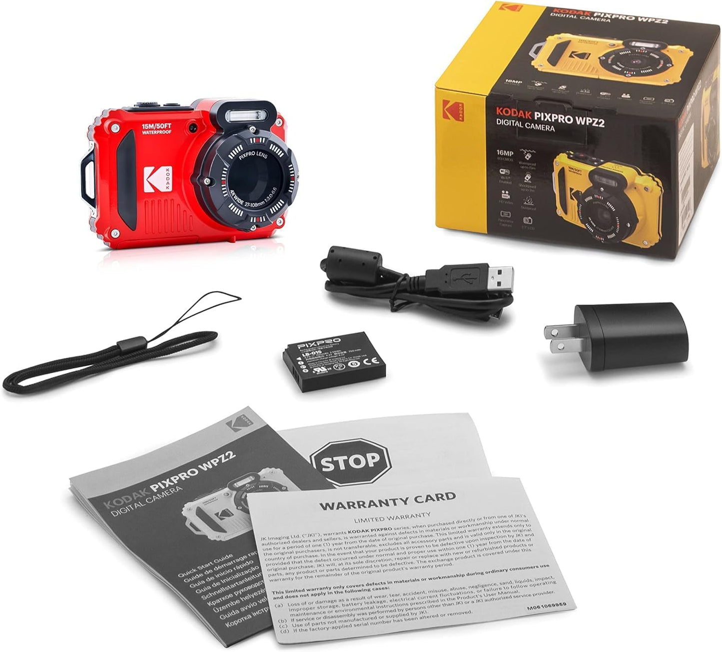 KODAK PIXPRO WPZ2 Cámara digital resistente, impermeable y a prueba...