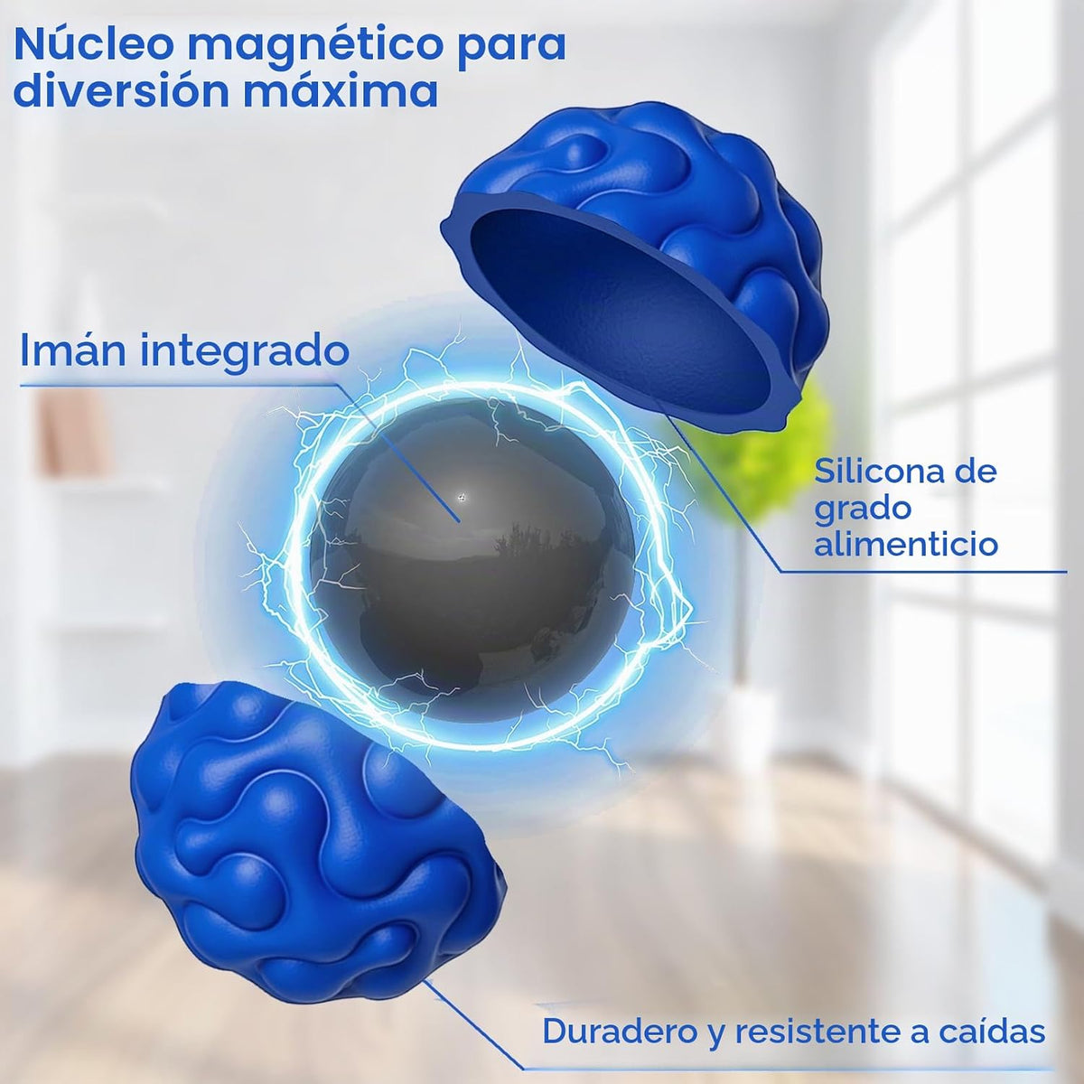 Bolas magnéticas de silicona, juguetes antiestrés para adultos y ad...