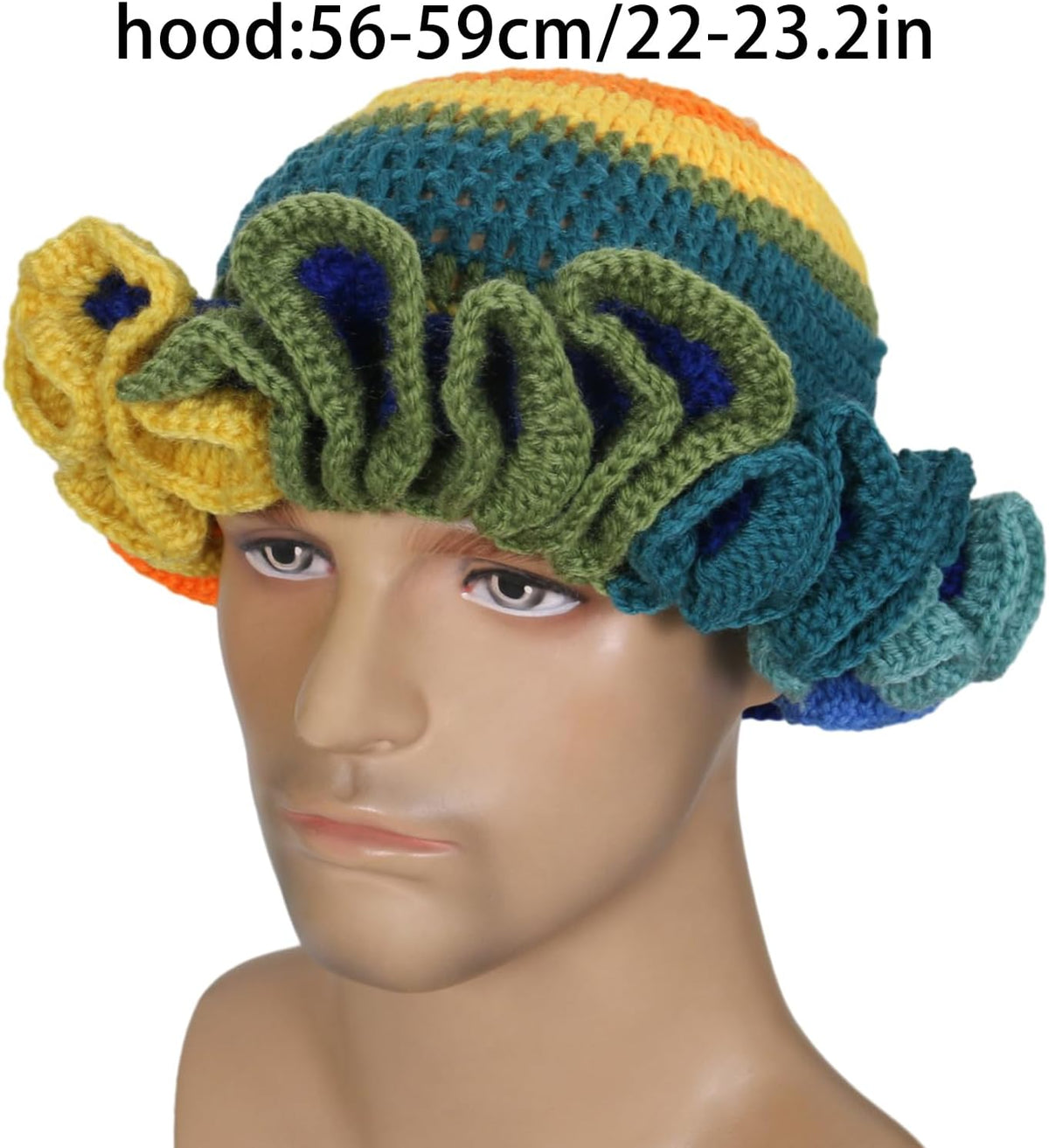 QERPON Sombrero de pescador de ganchillo hecho a mano para mujer, a...