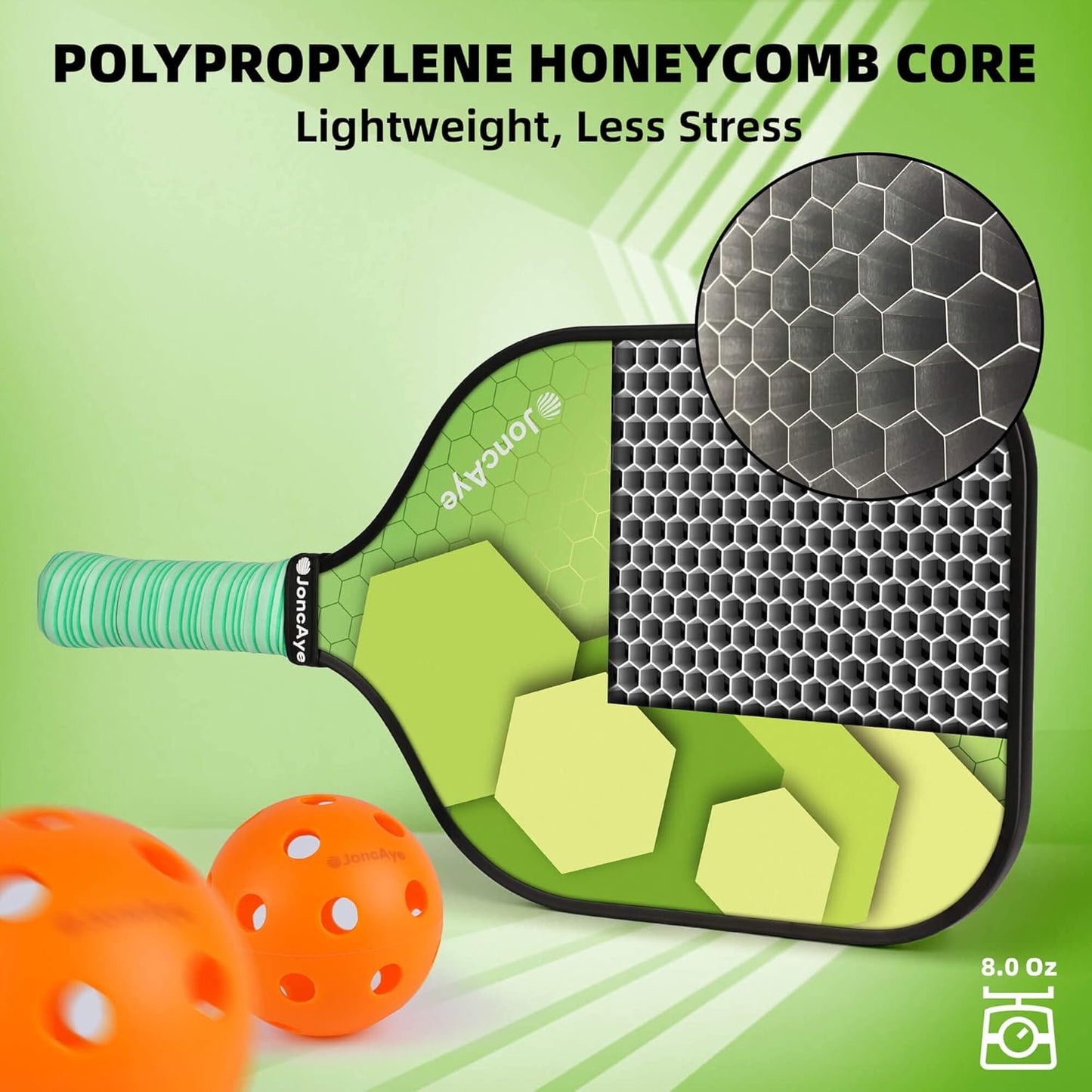JoncAye Pickleball Paddles Juego de 4 o 2, raquetas de fibra de vid...