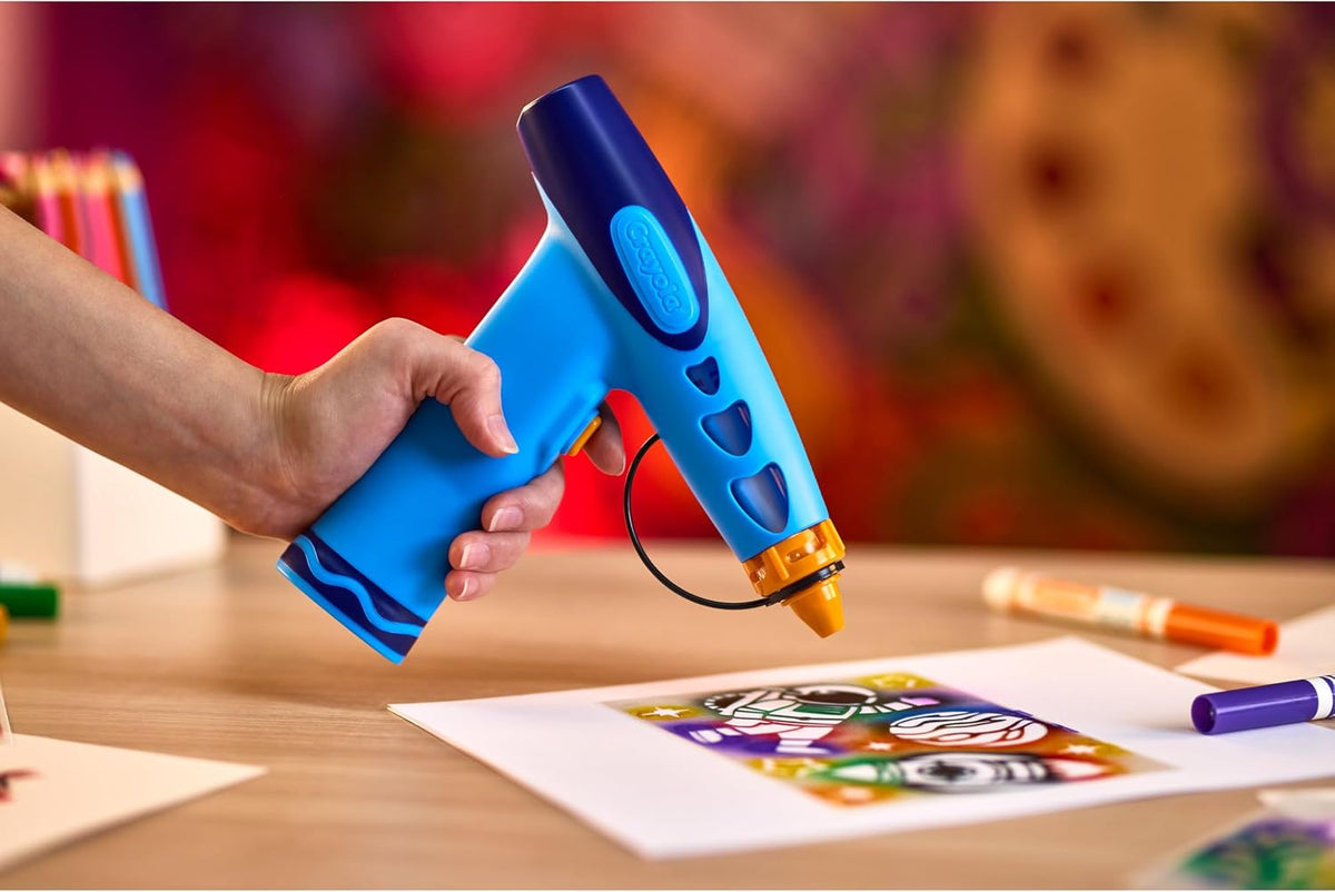 Crayola Kit de arte en aerosol con aerógrafo, 8 marcadores lavables...