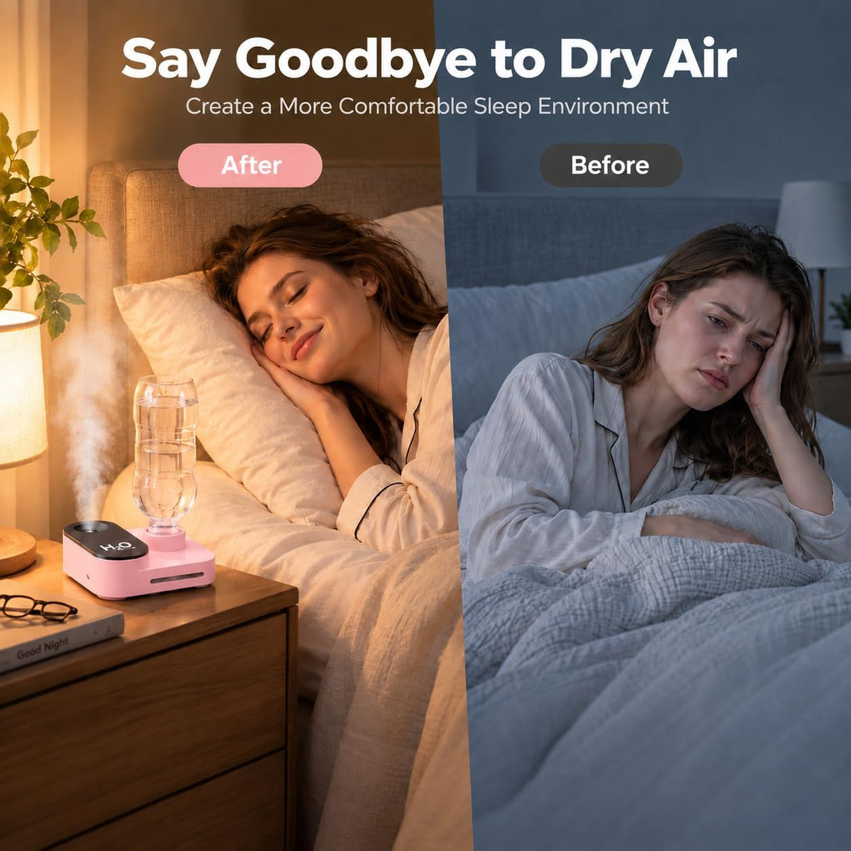 Gmuray Humidificador de viaje, mini niebla fría portátil, recargabl...