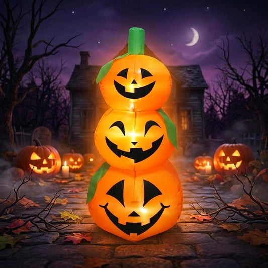 YOUBEMAGIC Decoración inflable de calabaza de Halloween de 4.3 pies...