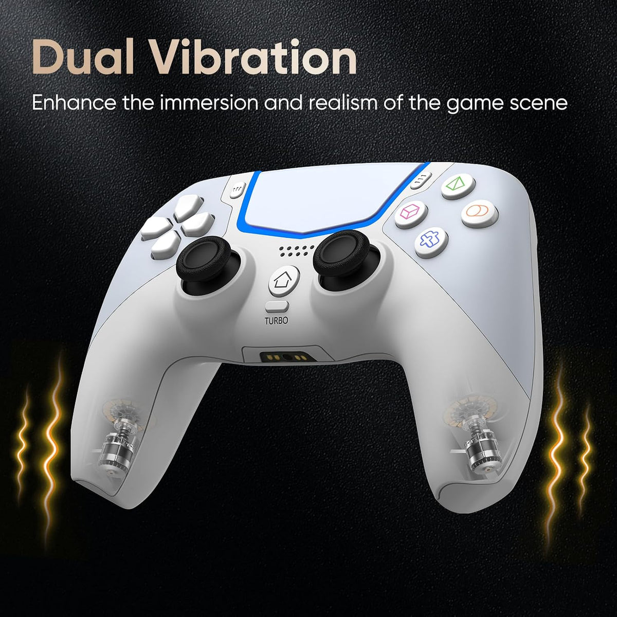 Controlador inalámbrico BETMI para PS5\/Pro\/Slim\/PC, Bluetooth, j...