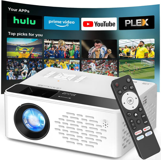TMY Proyector inteligente Native 1080P con WiFi y Bluetooth, compat...