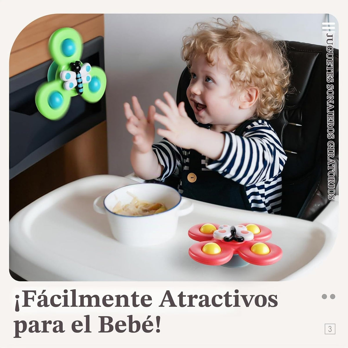 ALASOU Juguetes de viaje en avión con ventosa giratoria para niño d...