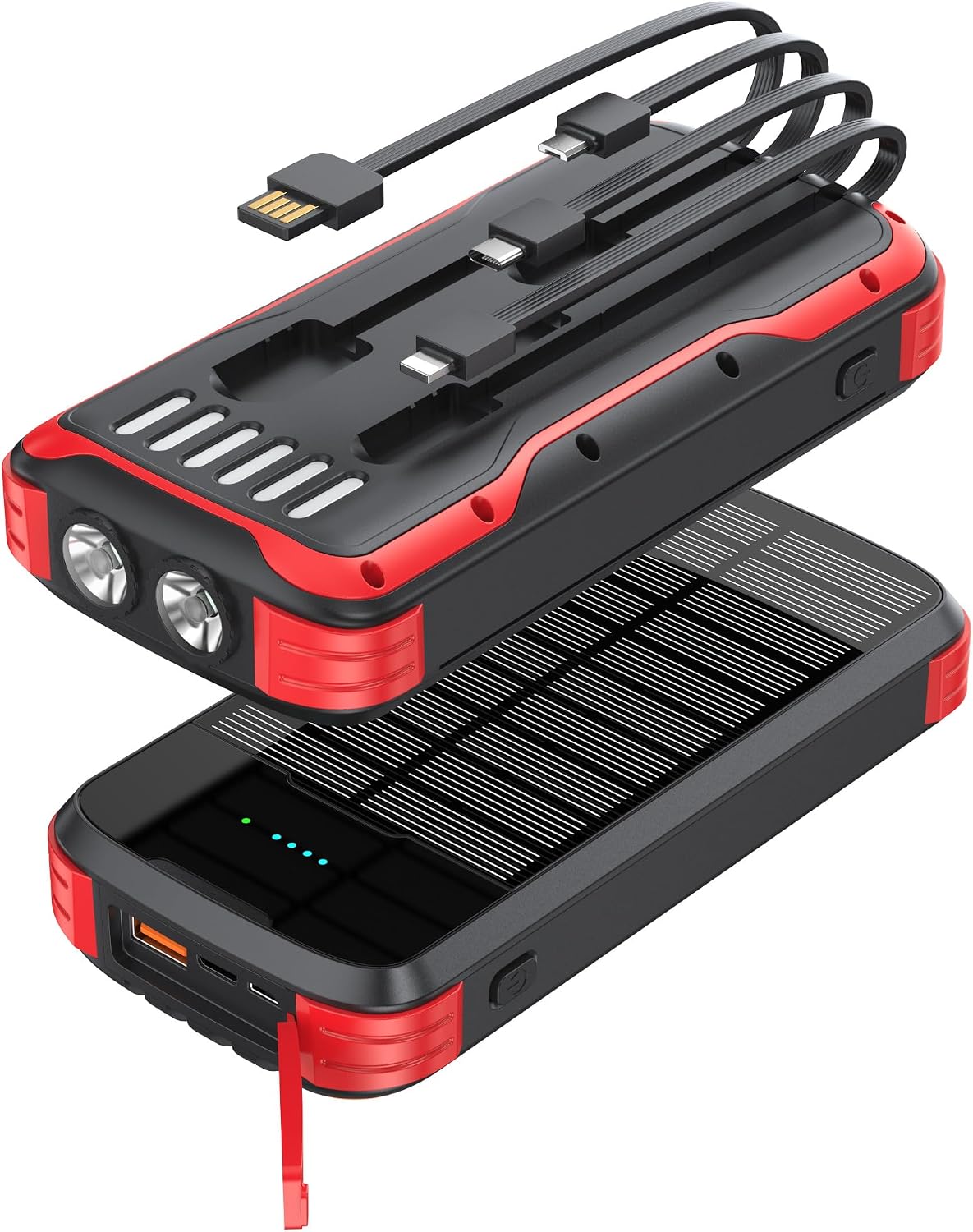 MINRISE Banco de energía solar 40000mAh, cargador portátil PD 20W c...
