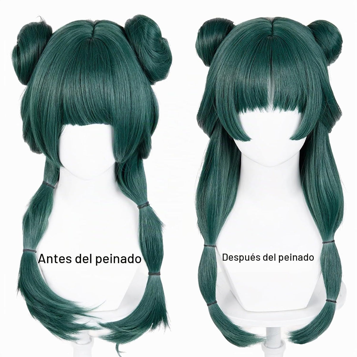 Probeauty Maomao - Peluca de cosplay, peluca larga de color verde o...