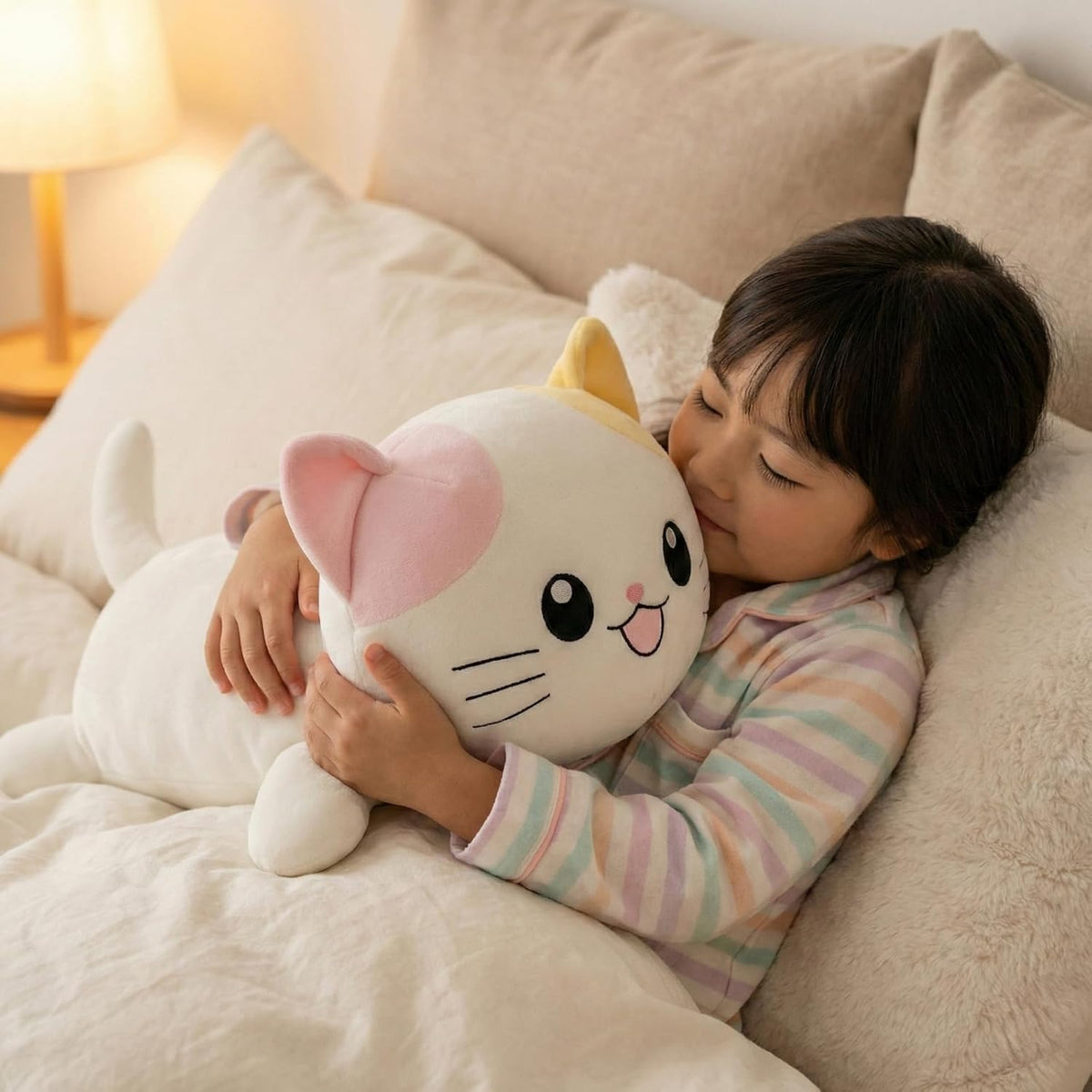 WEIGEDU - Almohada de peluche Kawaii de gato, 18 pulgadas | Juguete...