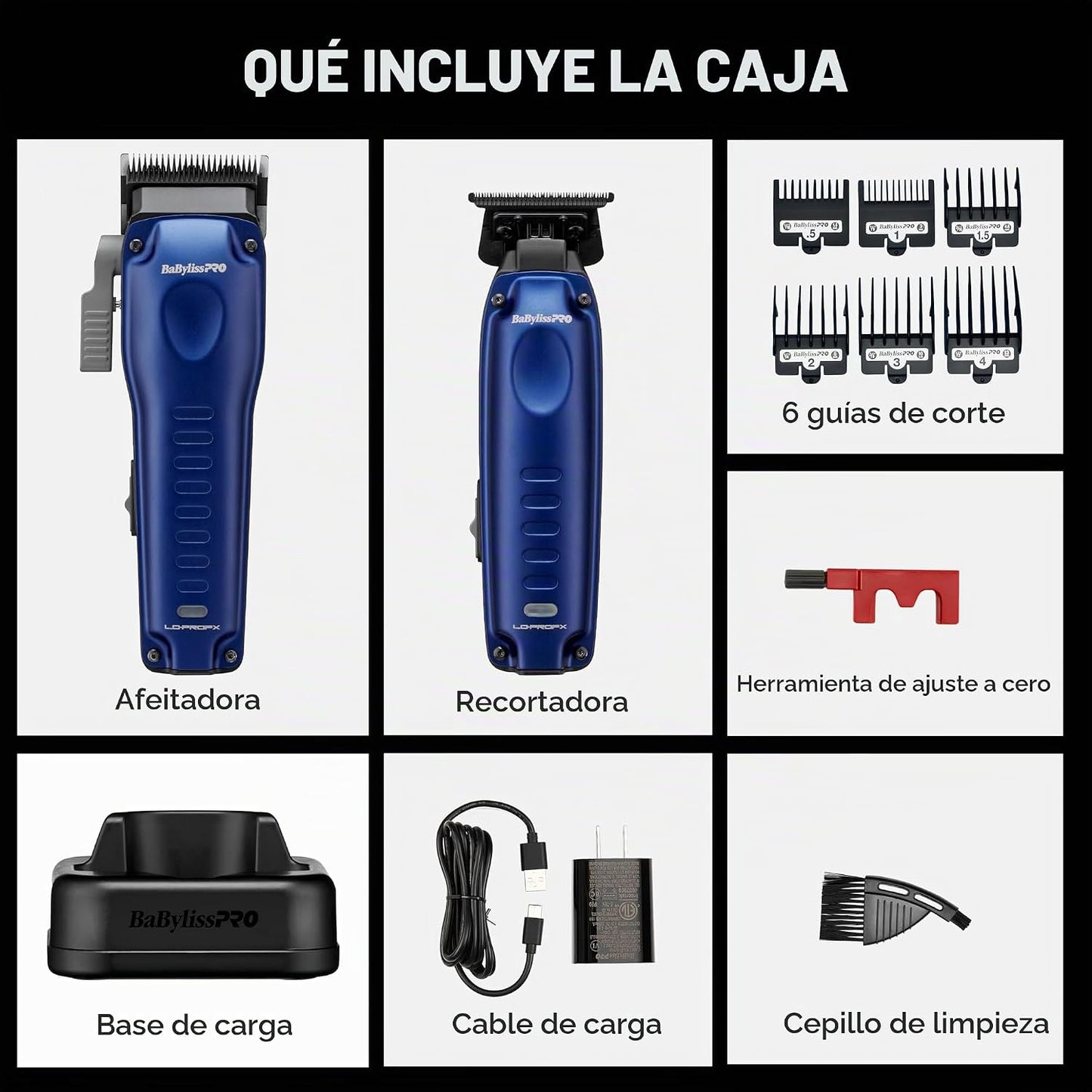 BaBylissPRO Recortadoras LO-PROFX compactas de alto rendimiento par...
