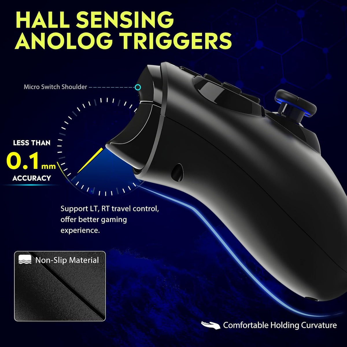 Mando inalámbrico QRD Spark N5 para PS5\/PS4\/PC | Incluye converti...