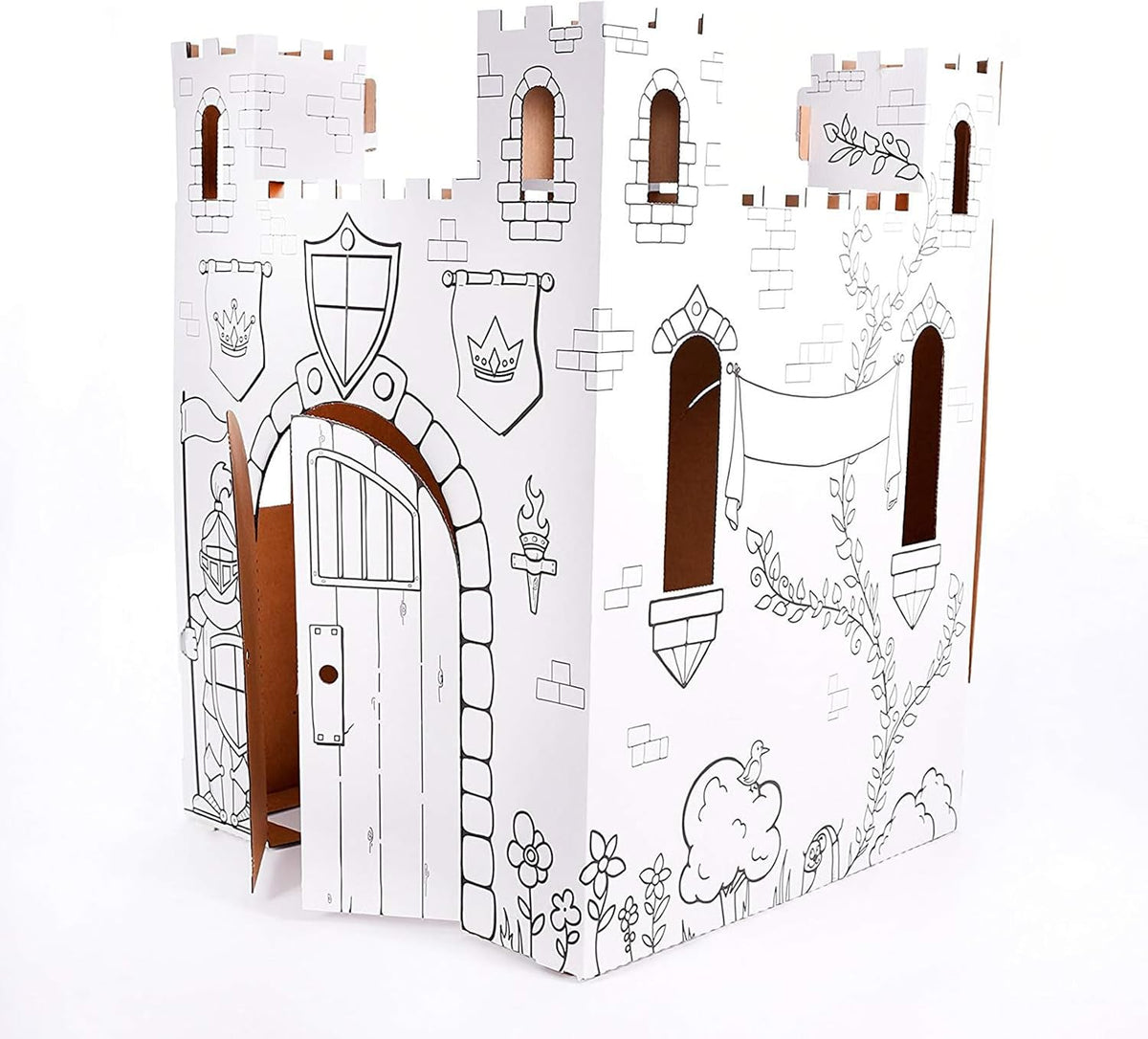 Easy Playhouse Castillo de cuento de hadas de cartón - Fortaleza pa...