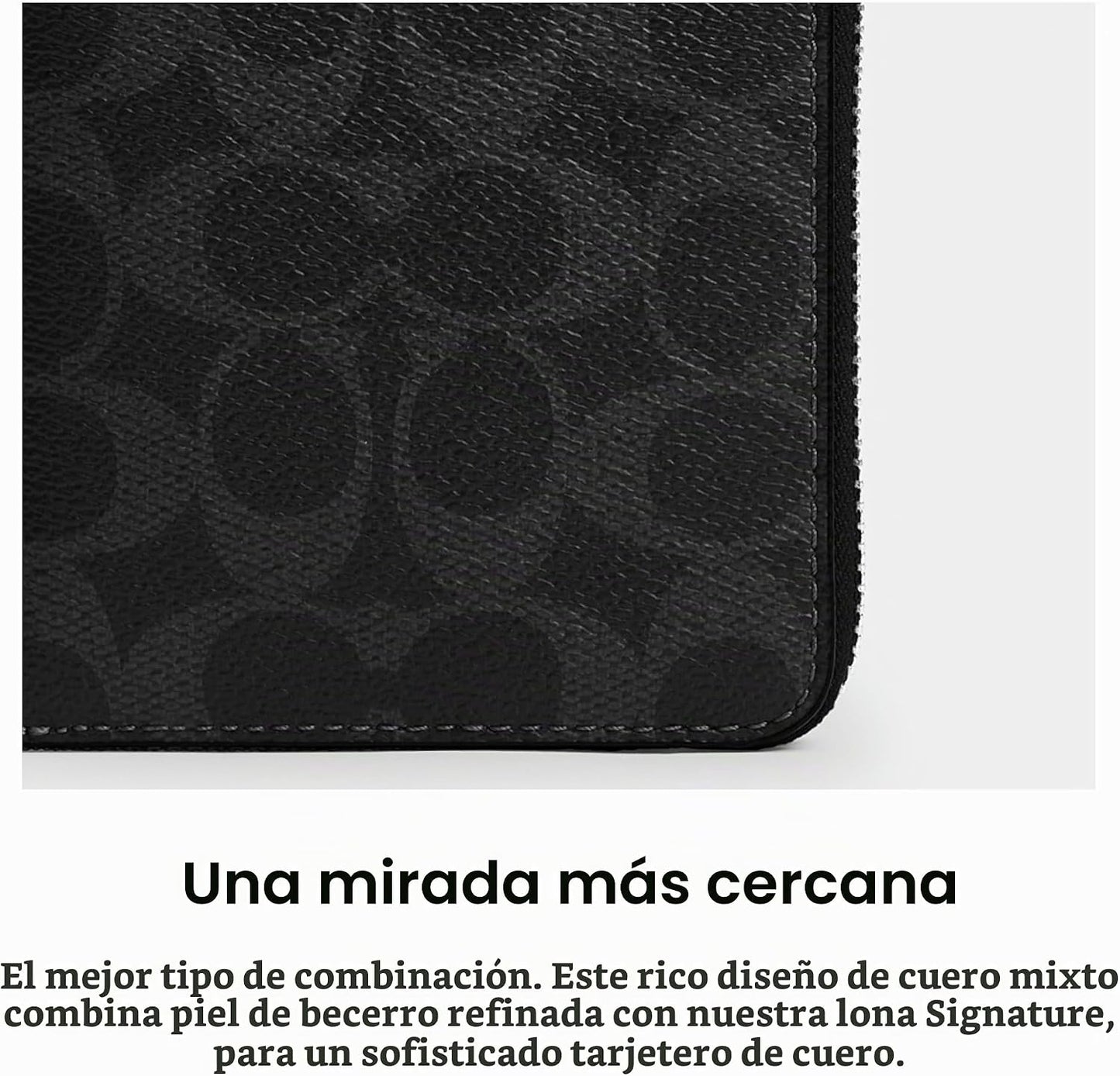 Coach Monedero con cremallera alrededor para hombre