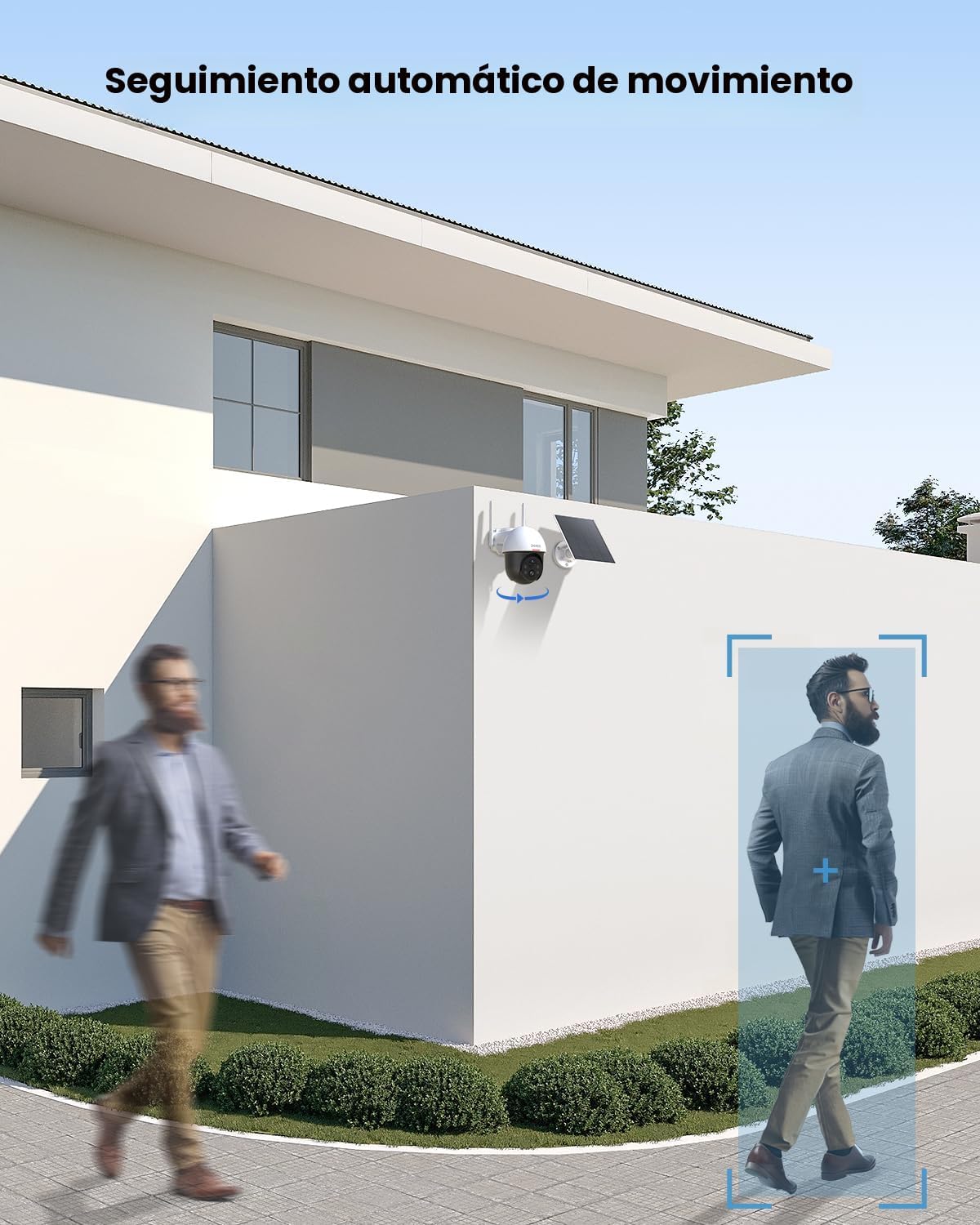 DEKCO Cámara de Seguridad Solar Inalámbrica para Exteriores, Alimen...