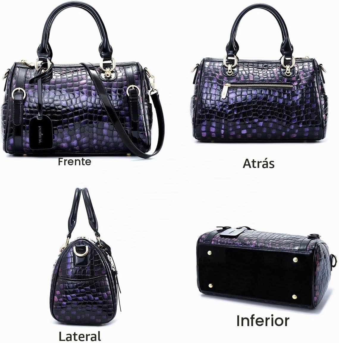 FEIMINA Monederos de cuero genuino para mujer, bolsos de diseñador...
