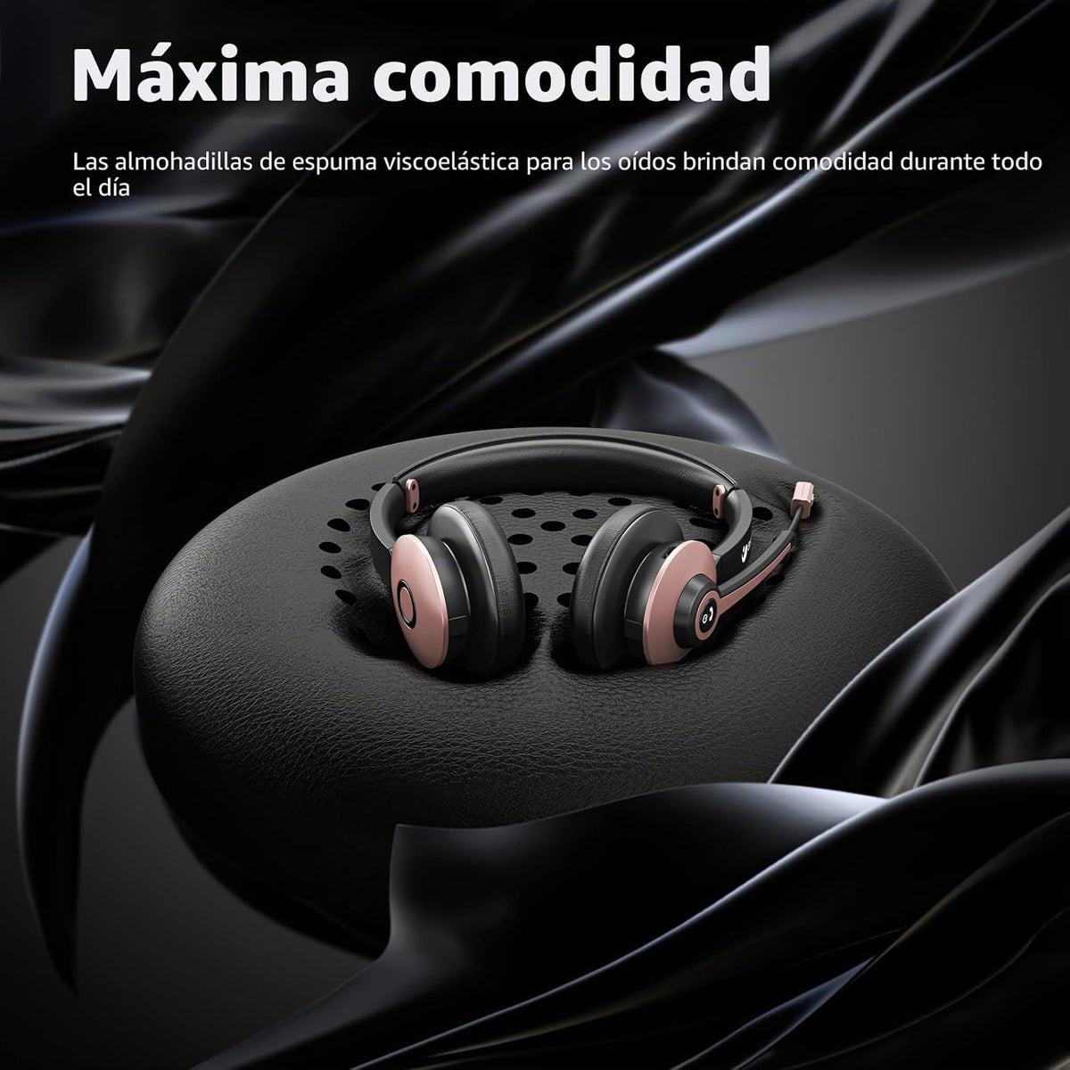 Auriculares inalámbricos con micrófono para el trabajo, auriculares...