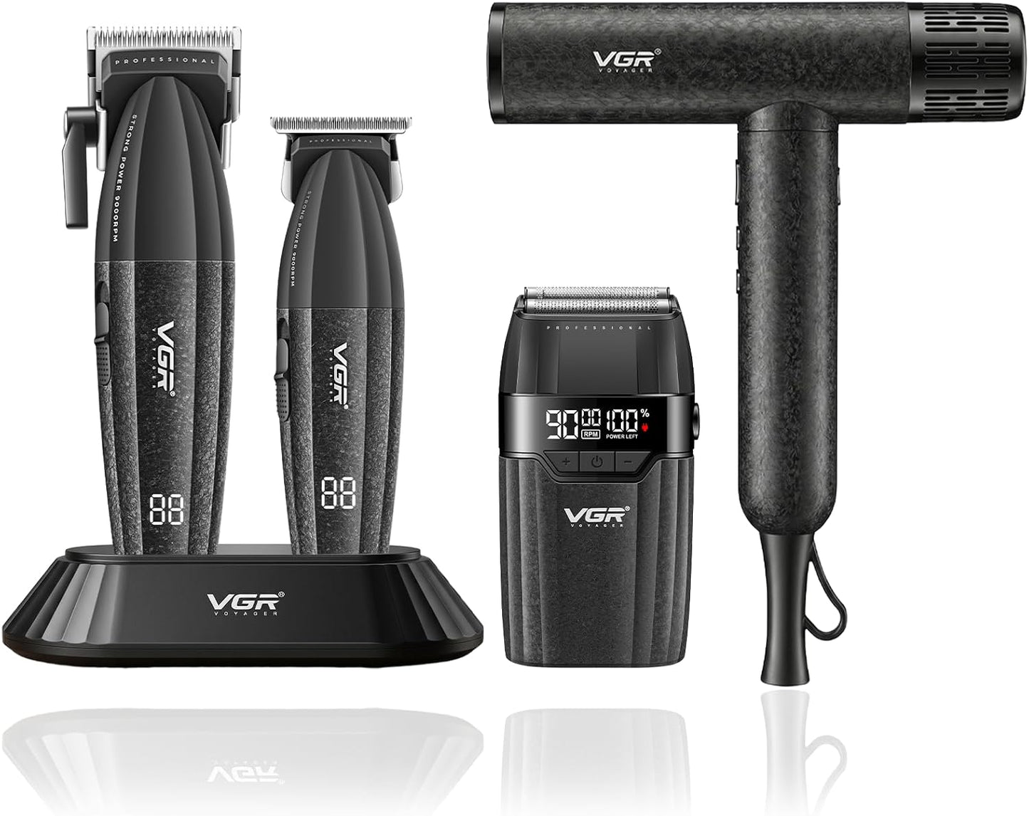VGR 640 S4 Combo de peluquero profesional 4 en 1 para hombres, cort...