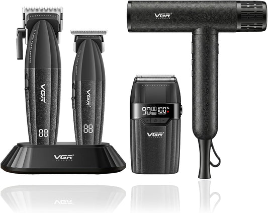 VGR 640 S4 Combo de peluquero profesional 4 en 1 para hombres, cort...