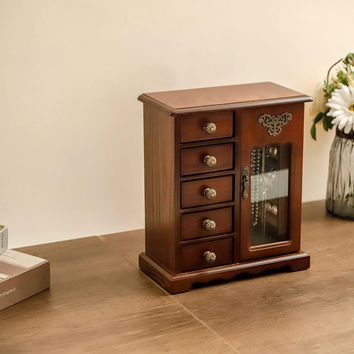 Kendal Caja de Joyería de Madera para Mujeres, Organizador de Joyas...