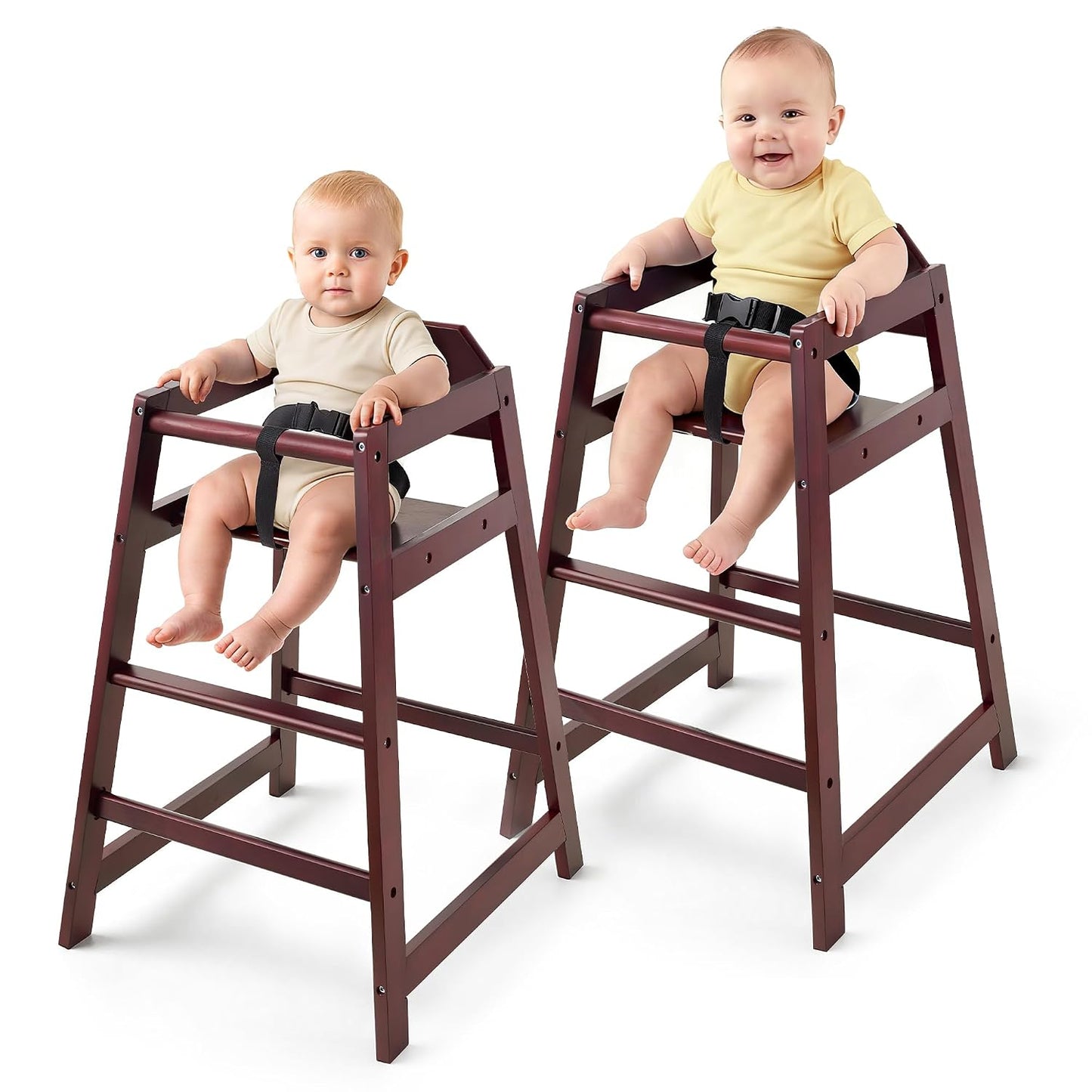 Neoflavie Paquete de 2 tronas para bebés y niños pequeños, estilo r...