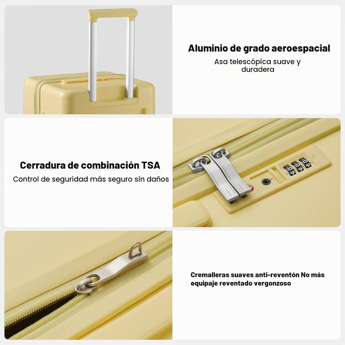 Maleta Grande de Equipaje mixi Trunk PC de Cáscara Dura con Ruedas...
