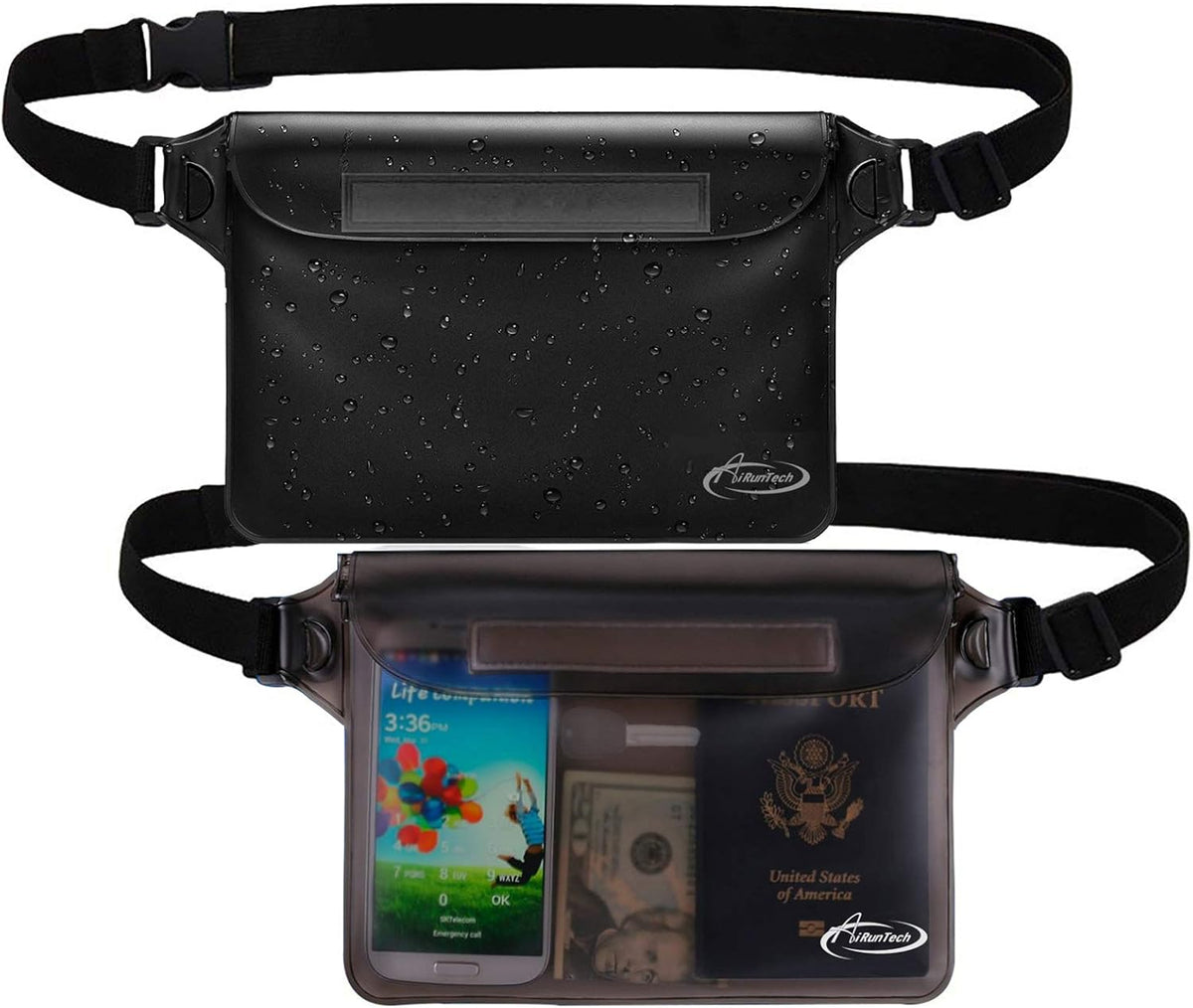 AiRunTech Bolsa impermeable con correa para la cintura (paquete de...