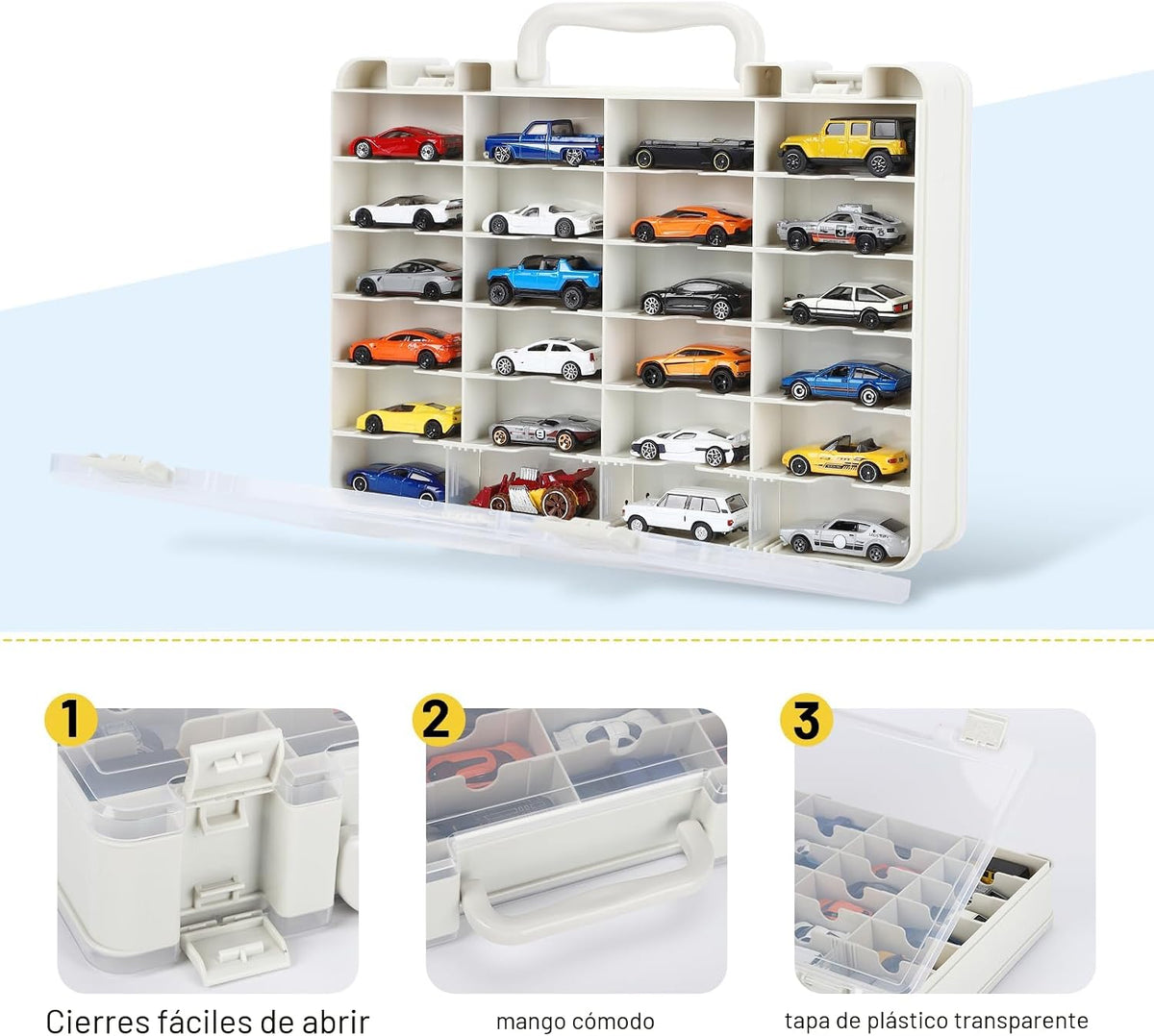 Estuche de almacenamiento Saichotoy para Hot Wheels - Estuche de ex...