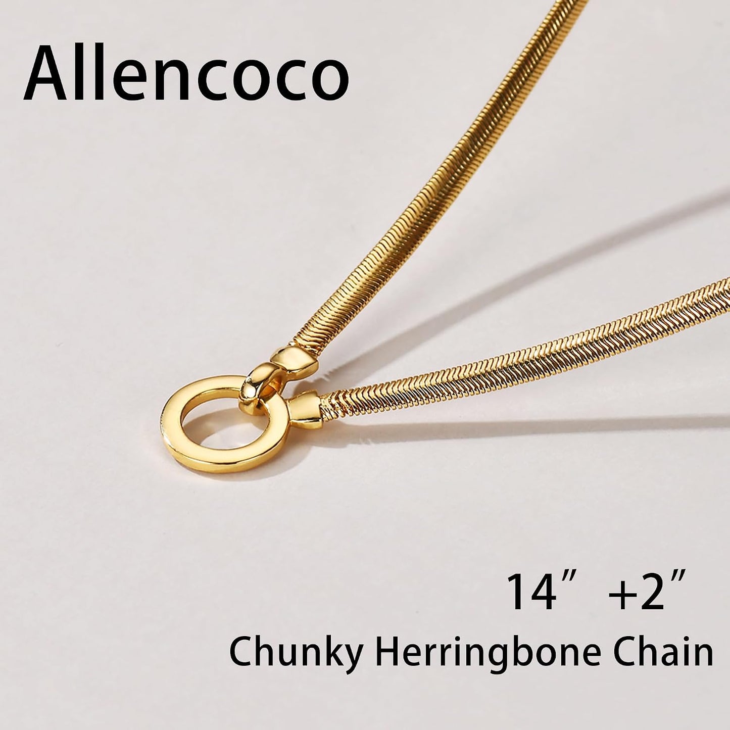 AllenCOCO - Collar de oro delicado para mujer, collares lindos y de...