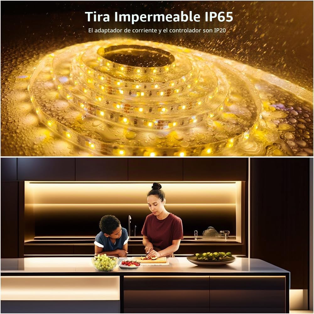 NOVOSTELLA Tiras de Luces LED Blancas Sintonizables Impermeables de...